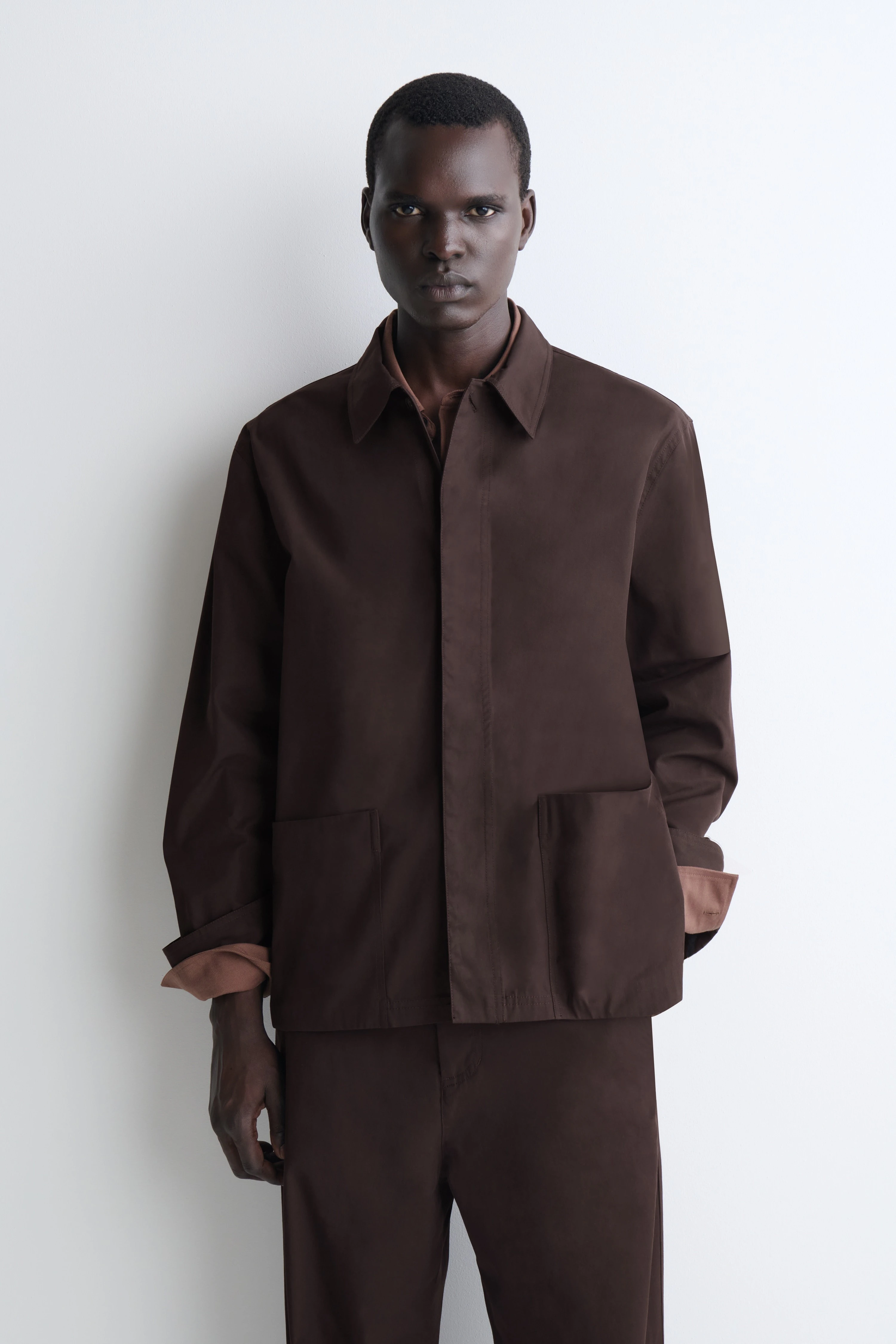 GARMENT-WASHED COTTON-TWILL OVERSHIRT - 1
