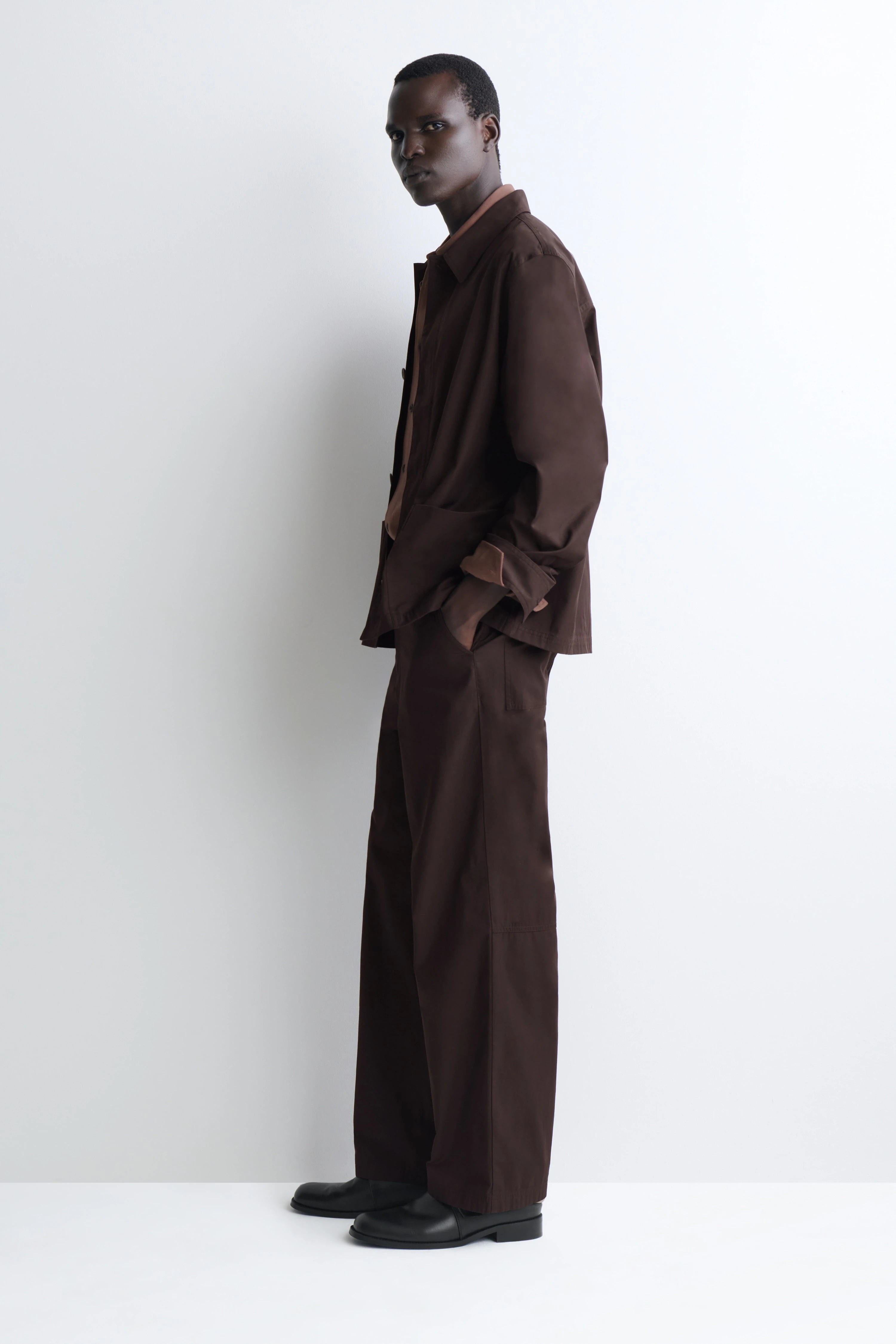 GARMENT-WASHED COTTON-TWILL OVERSHIRT - 4