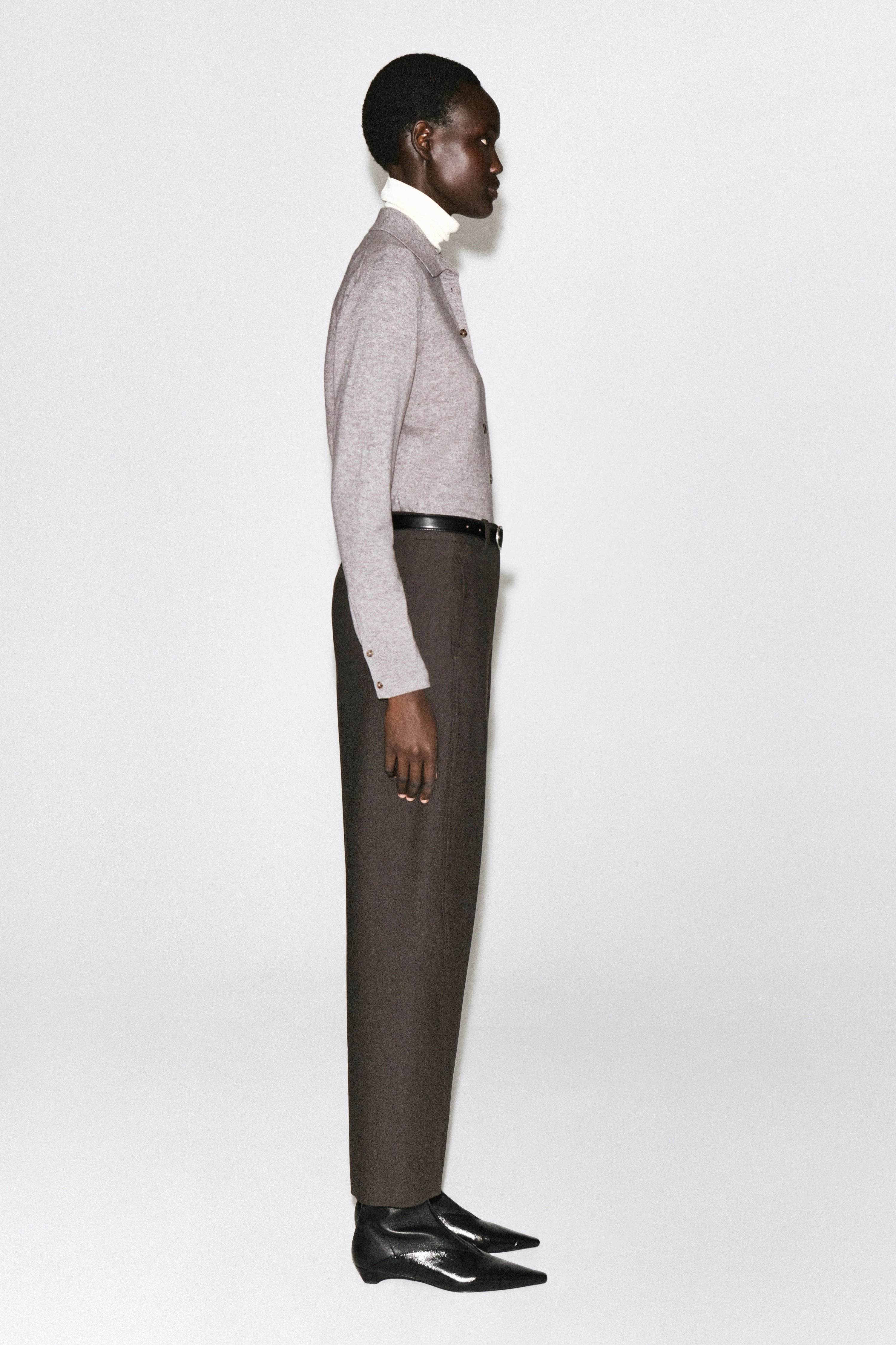 ROUNDED MERINO WOOL SHIRT - 5