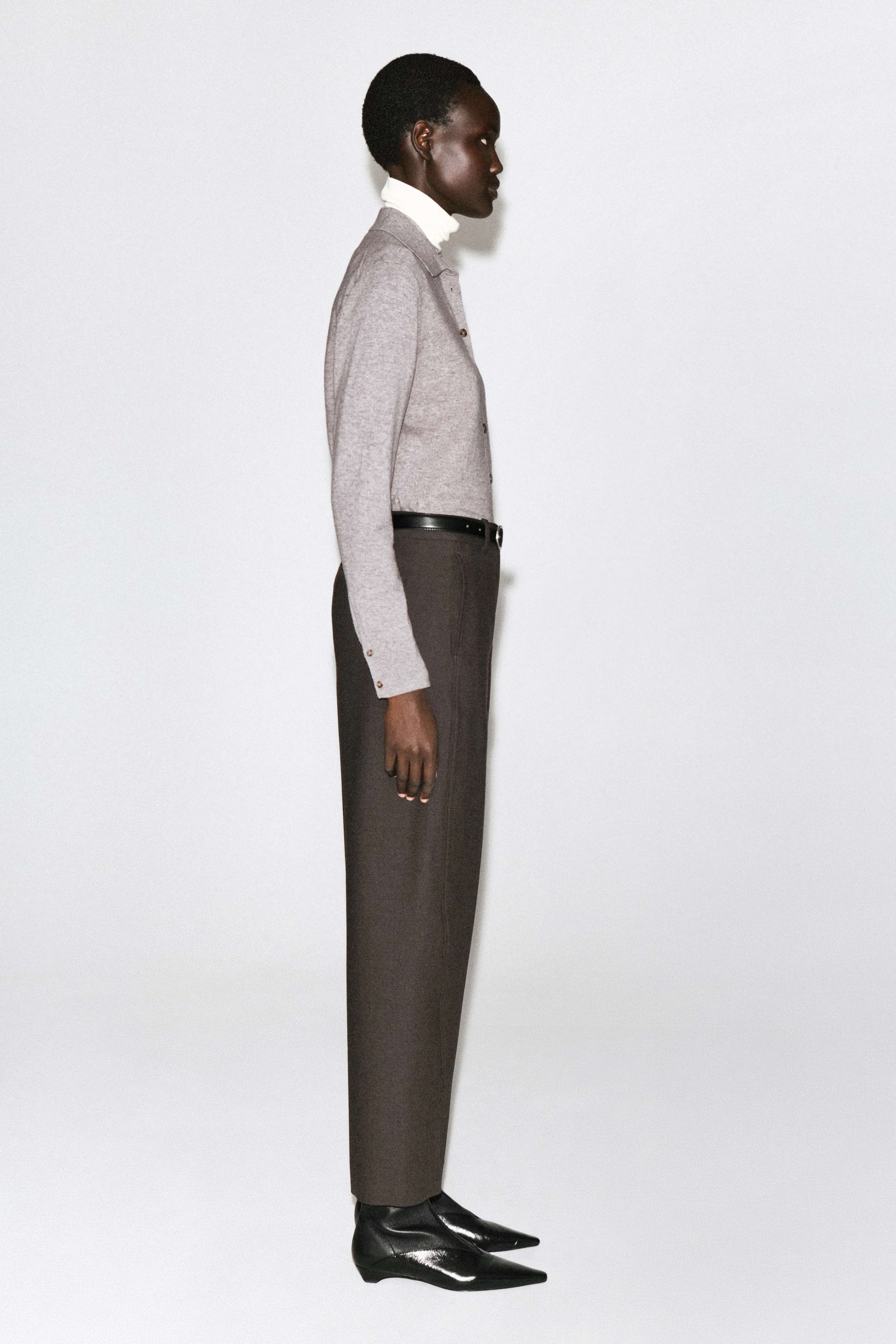 ROUNDED MERINO WOOL SHIRT - 5