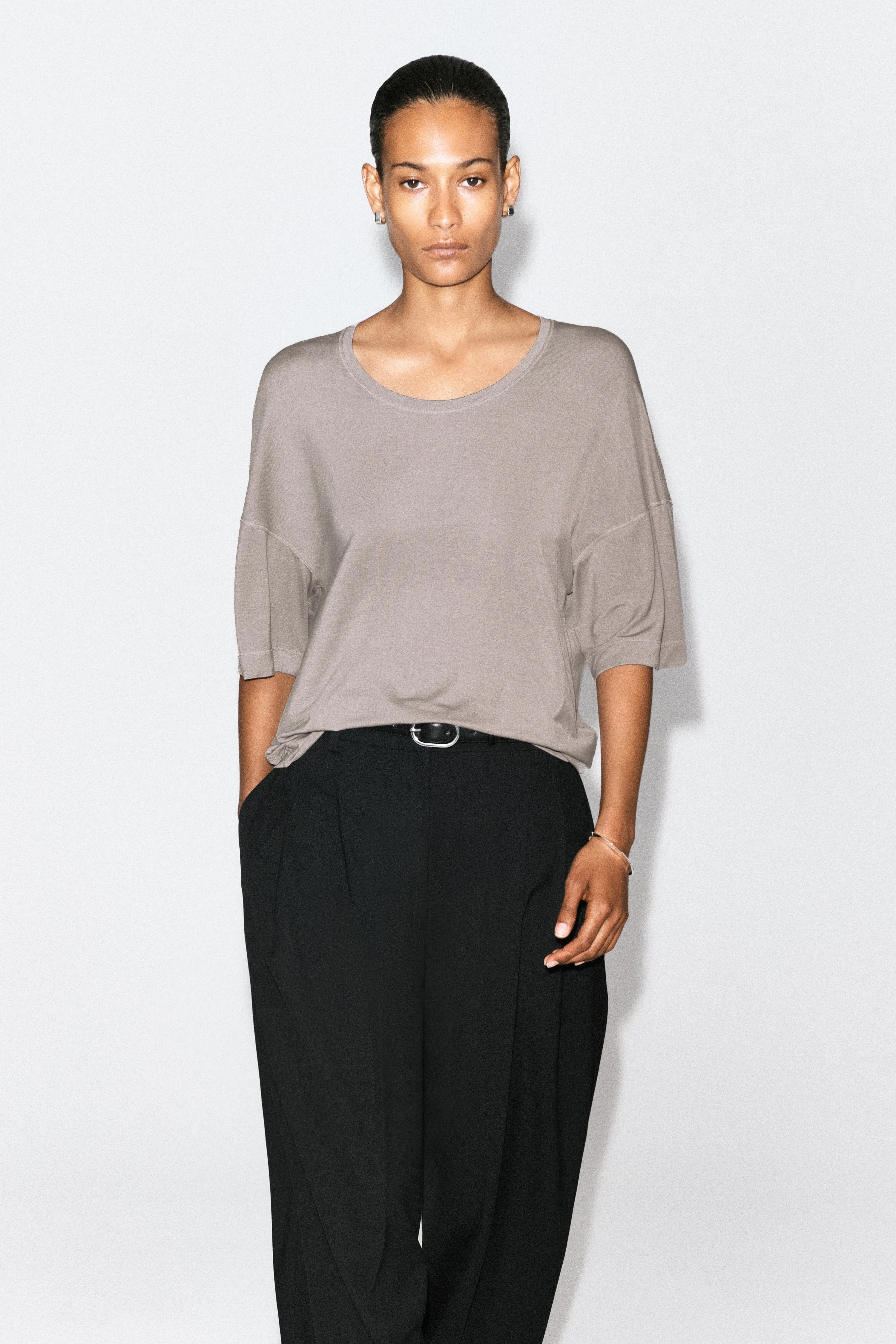 FLUID MODAL SCOOP-NECK T-SHIRT - 1