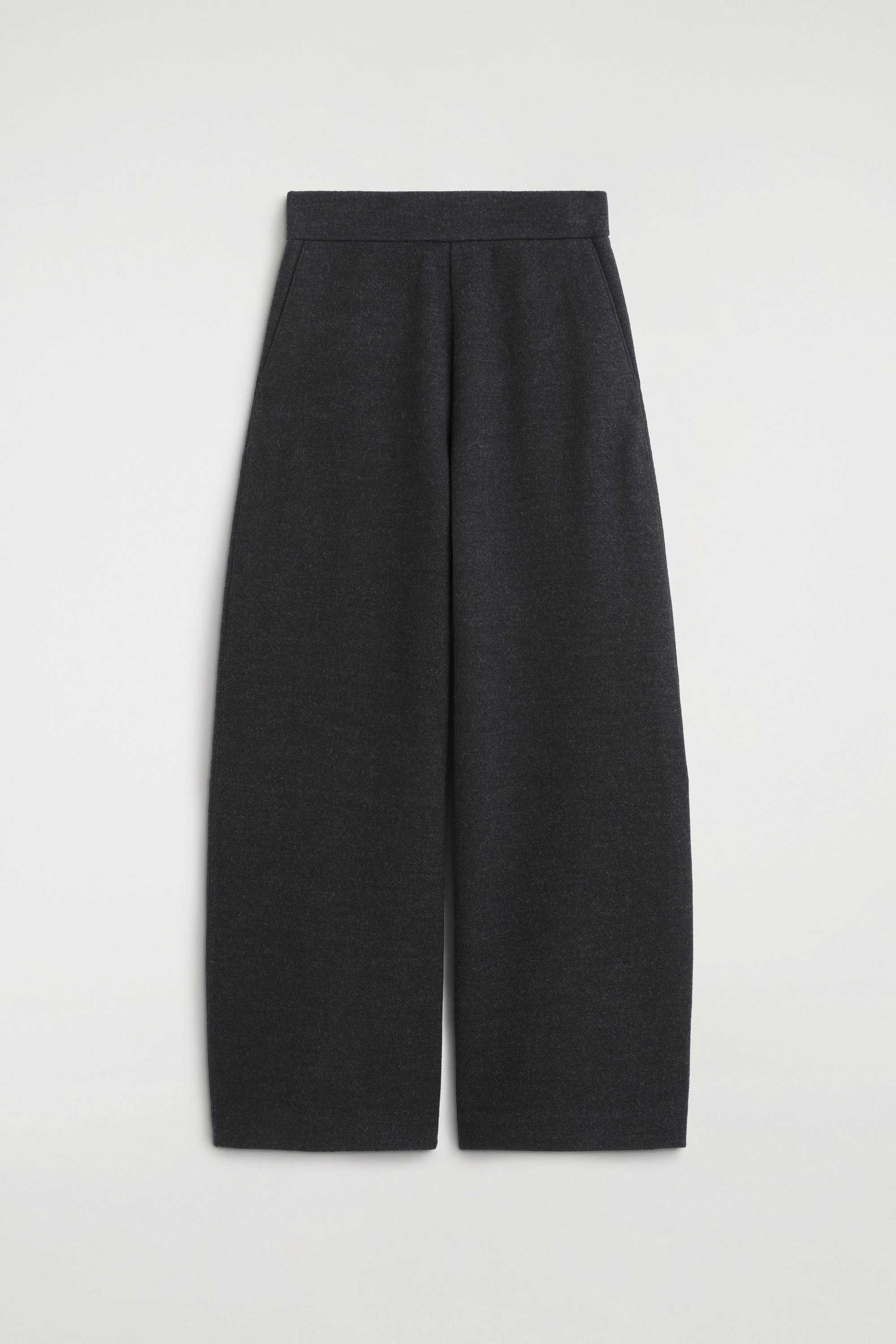 BOILED WOOL-BLEND BARREL-LEG TROUSERS - 6