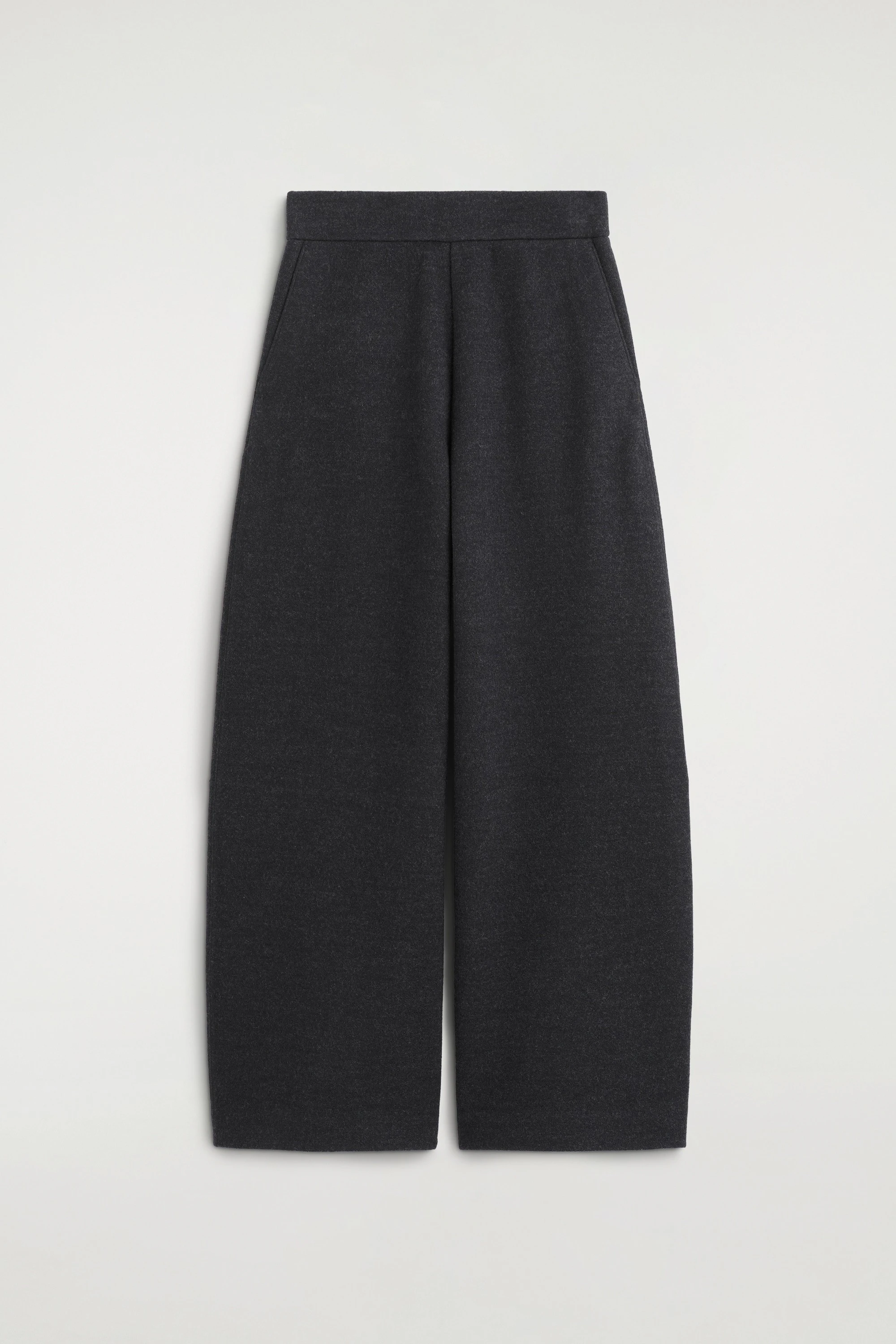 BOILED WOOL-BLEND BARREL-LEG TROUSERS - 6