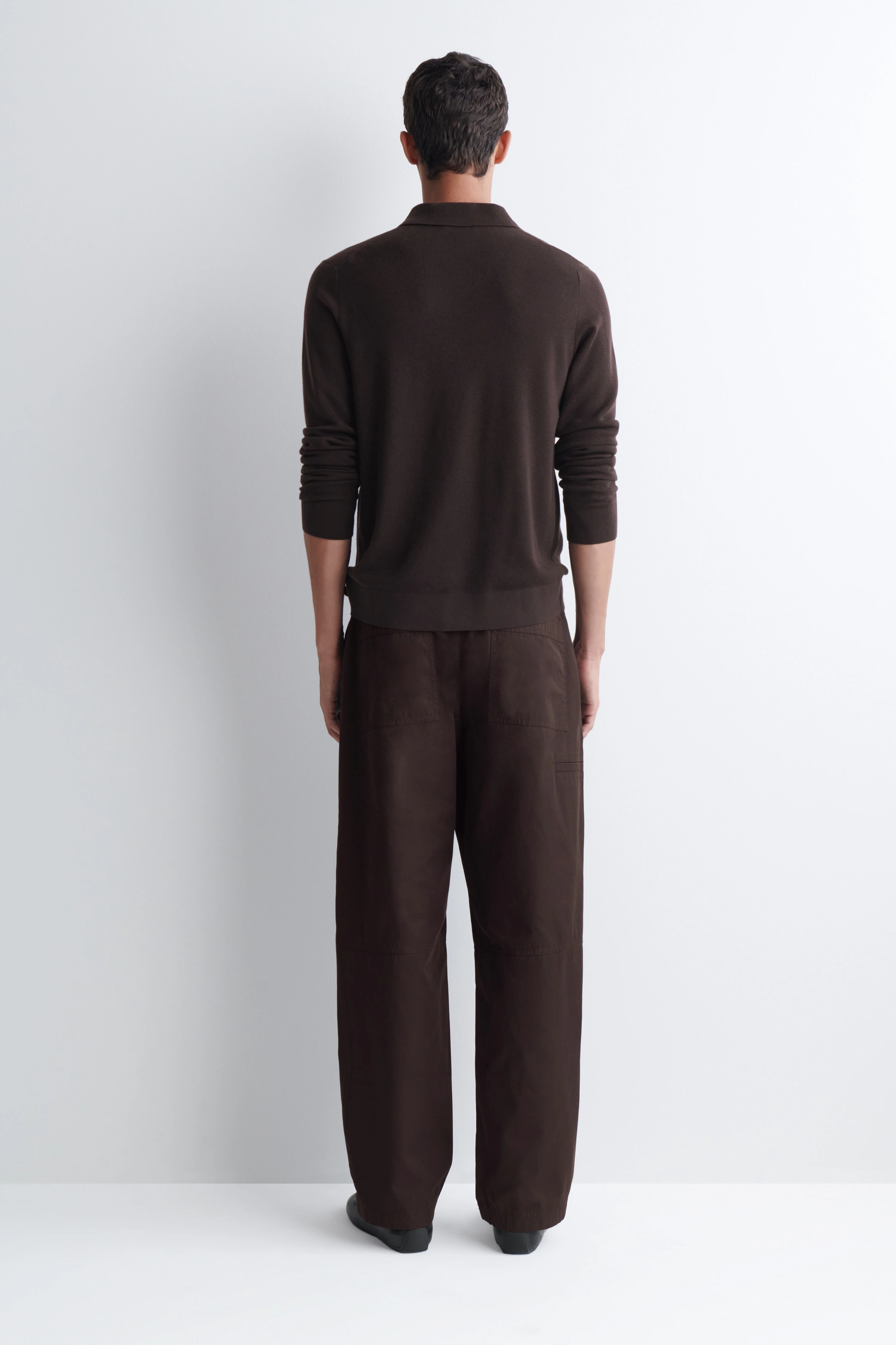 COTTON-TWILL RELAXED-FIT STRAIGHT-LEG TROUSERS - 2