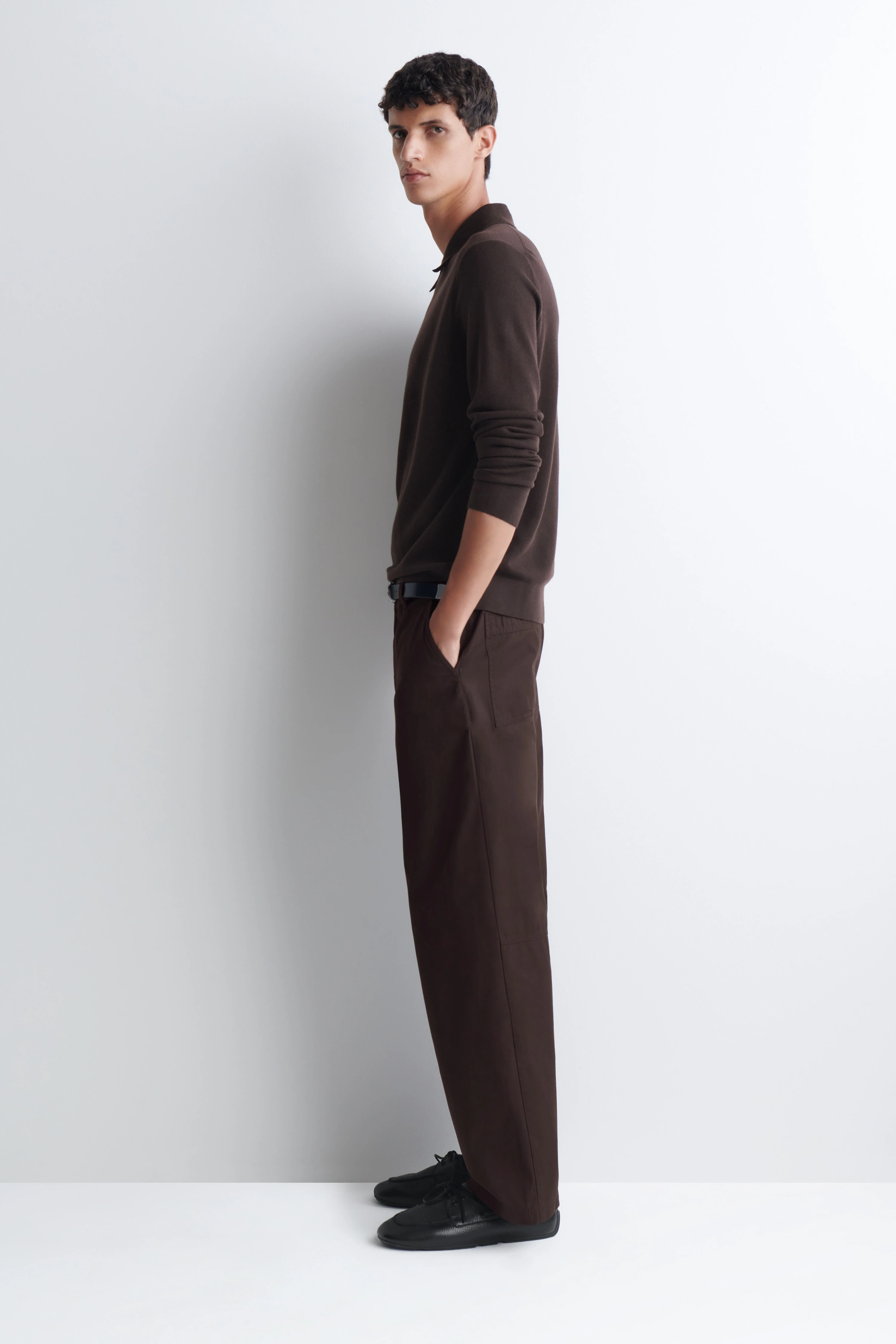 COTTON-TWILL RELAXED-FIT STRAIGHT-LEG TROUSERS - 3