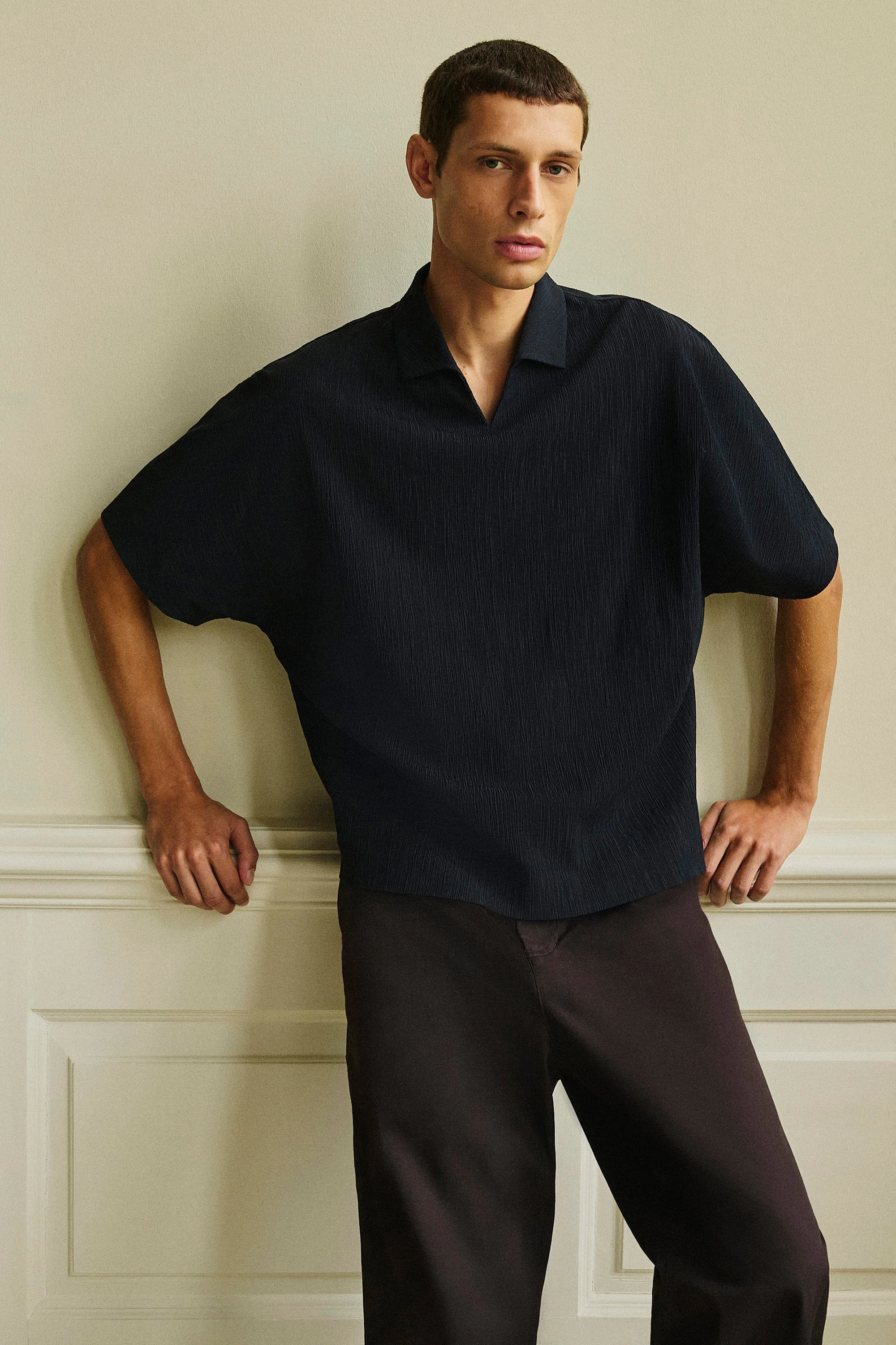 COTTON-TWILL RELAXED-FIT STRAIGHT-LEG TROUSERS - 8
