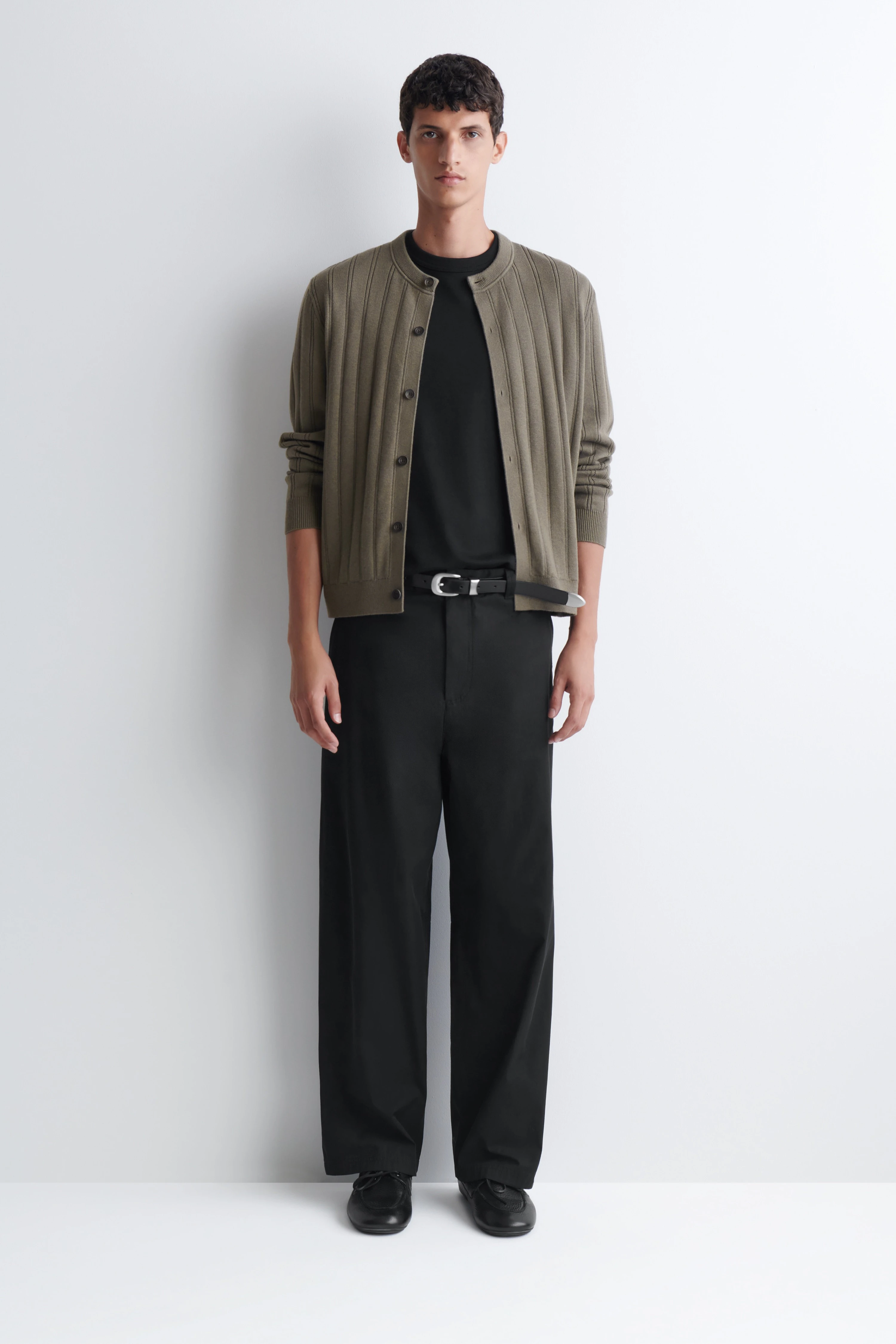 COTTON-TWILL RELAXED-FIT STRAIGHT-LEG TROUSERS - 1