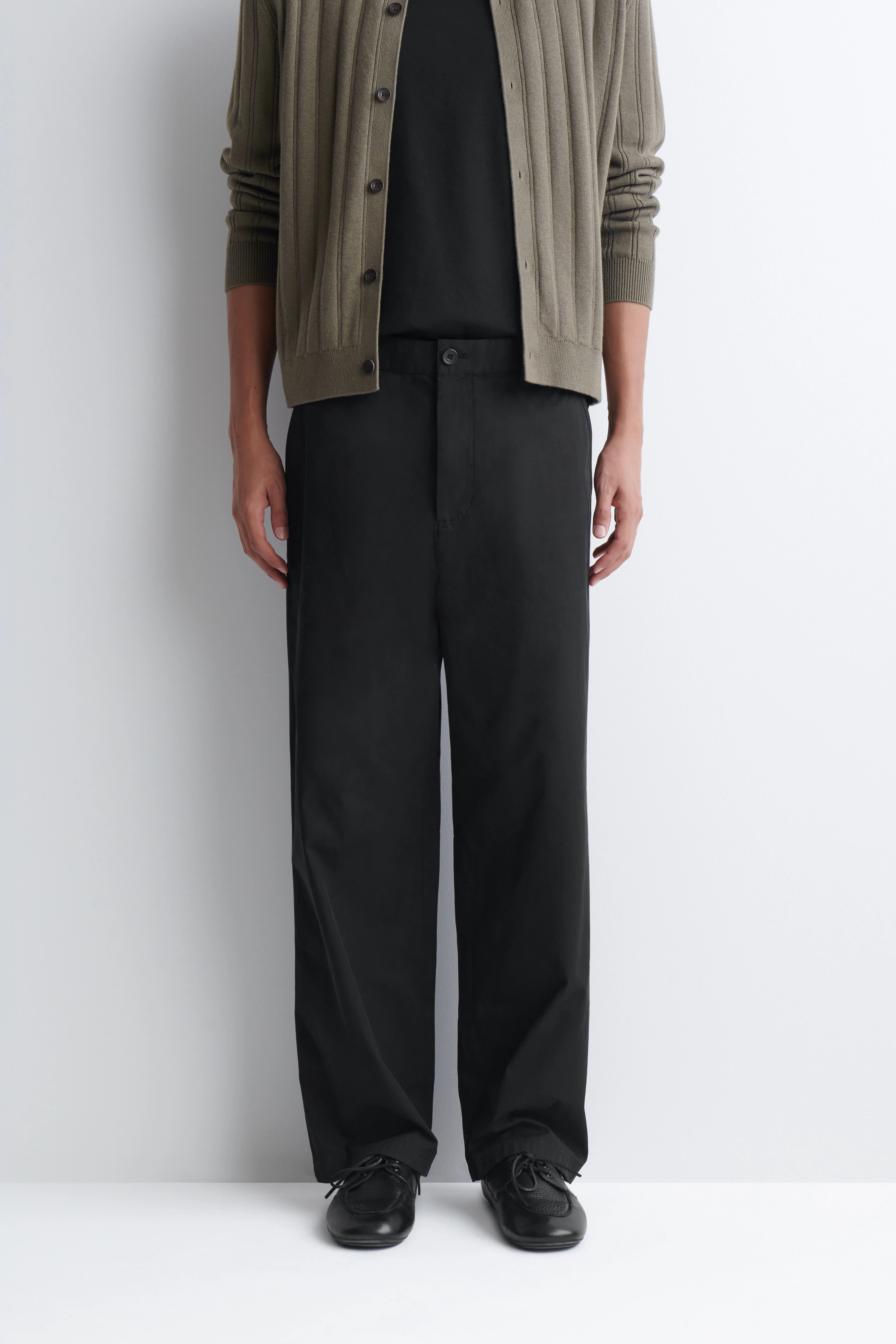 COTTON-TWILL RELAXED-FIT STRAIGHT-LEG TROUSERS - 3