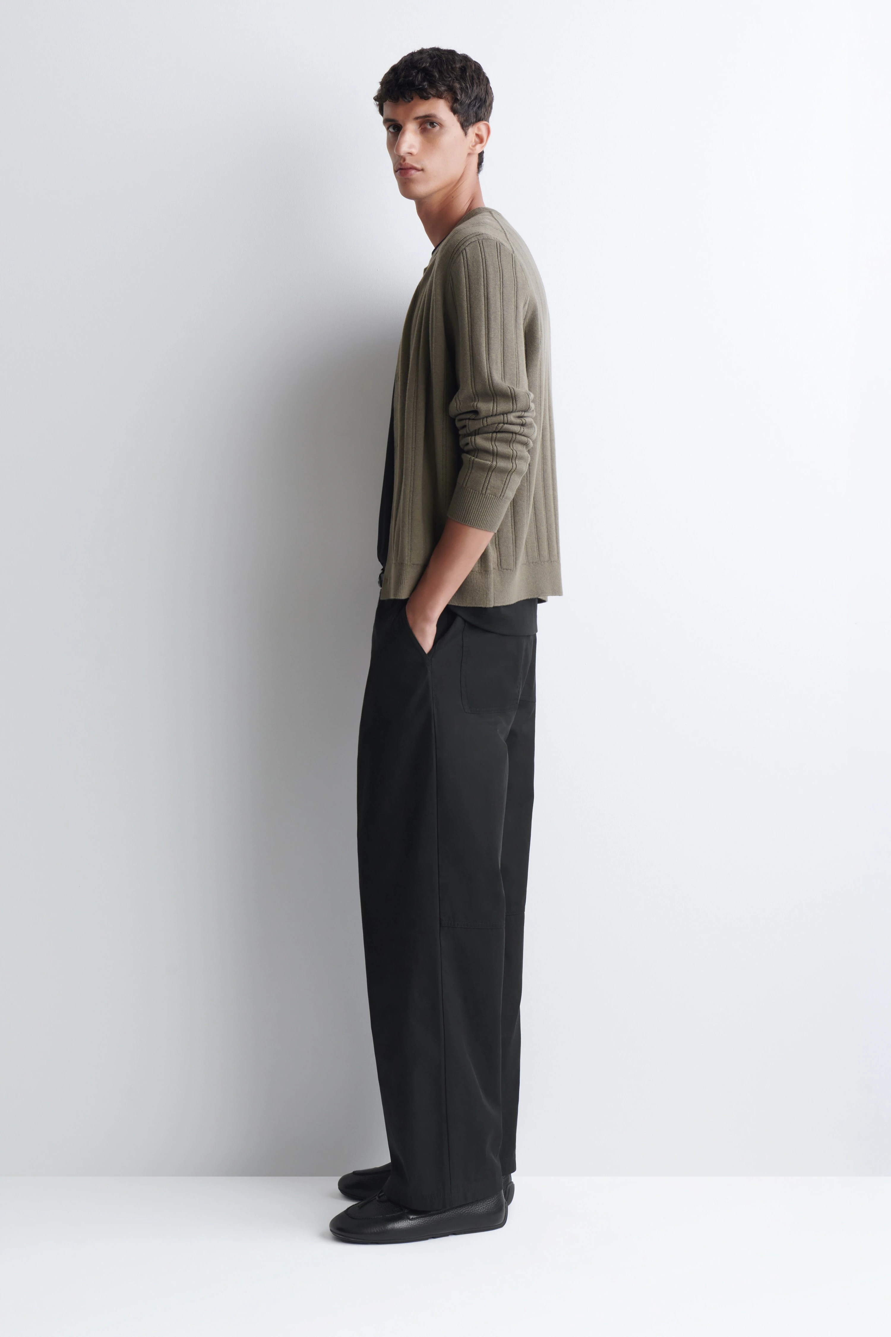 COTTON-TWILL RELAXED-FIT STRAIGHT-LEG TROUSERS - 5