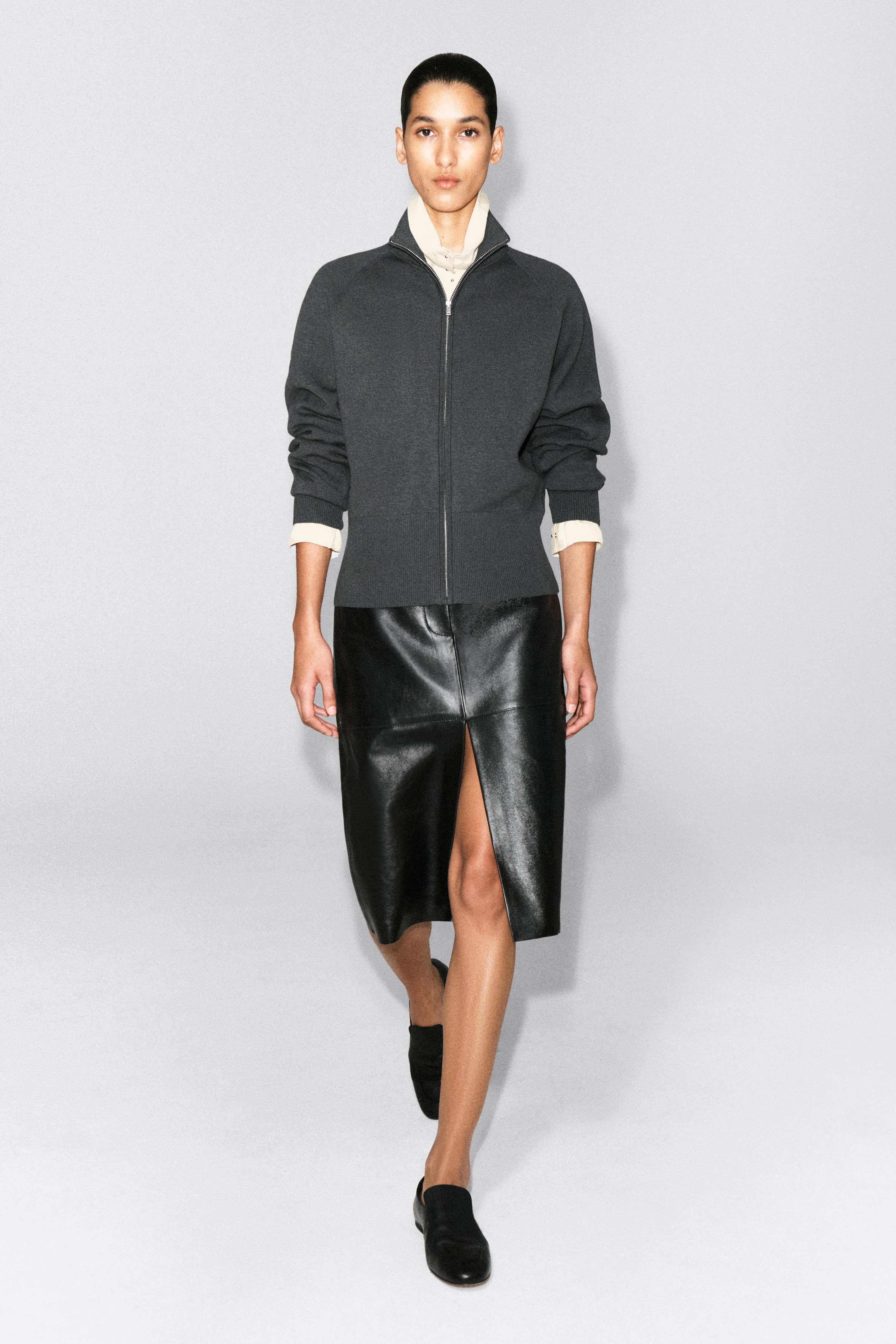 KNITTED FUNNEL-NECK ZIP-UP JACKET - 3