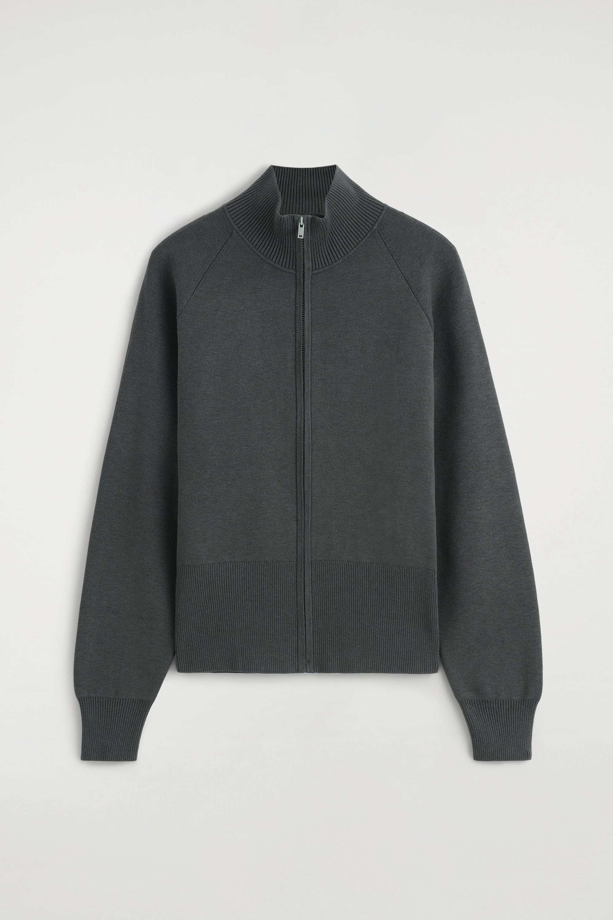KNITTED FUNNEL-NECK ZIP-UP JACKET - 7