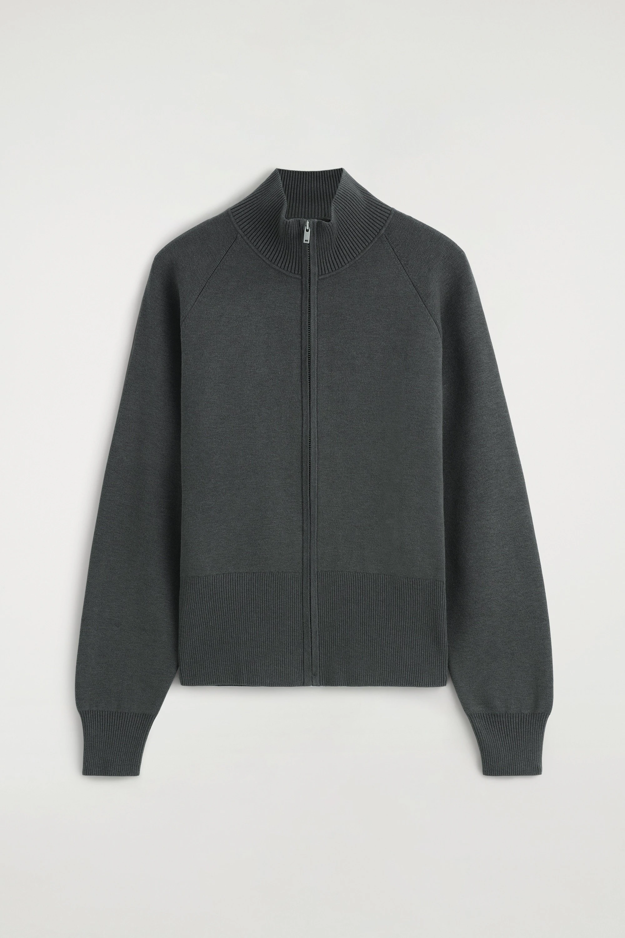KNITTED FUNNEL-NECK ZIP-UP JACKET - 7