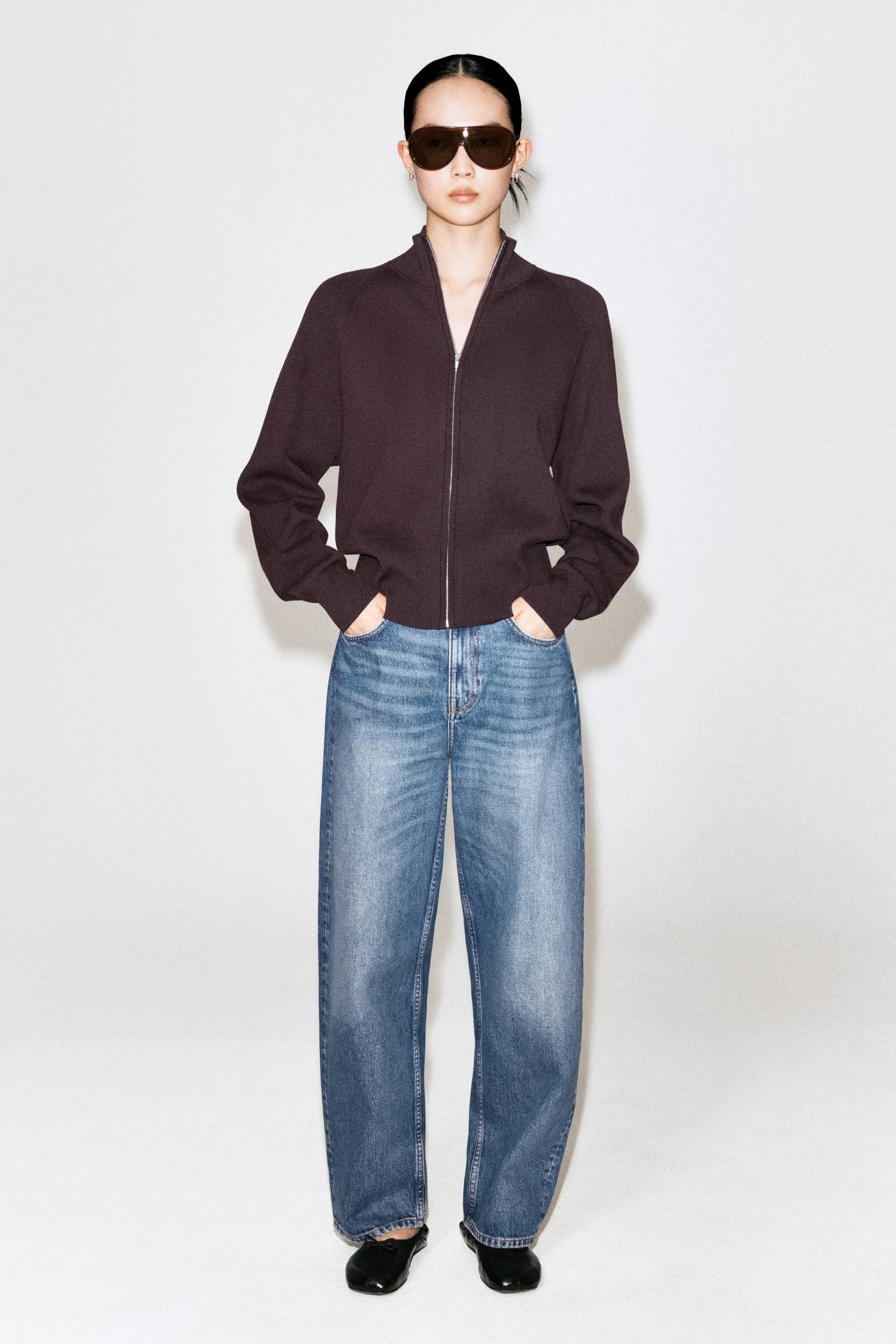 KNITTED FUNNEL-NECK ZIP-UP JACKET - 3