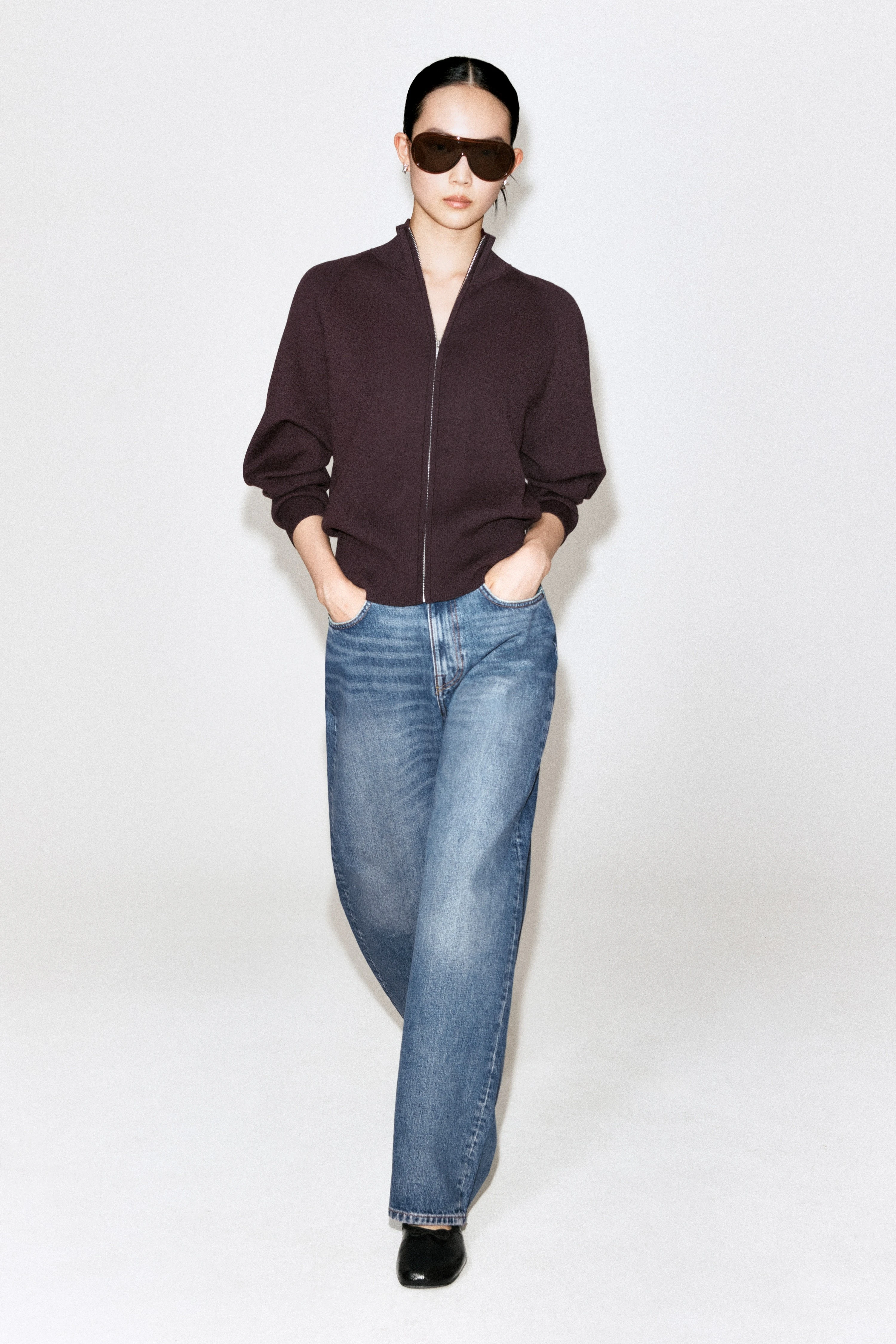 KNITTED FUNNEL-NECK ZIP-UP JACKET - 4