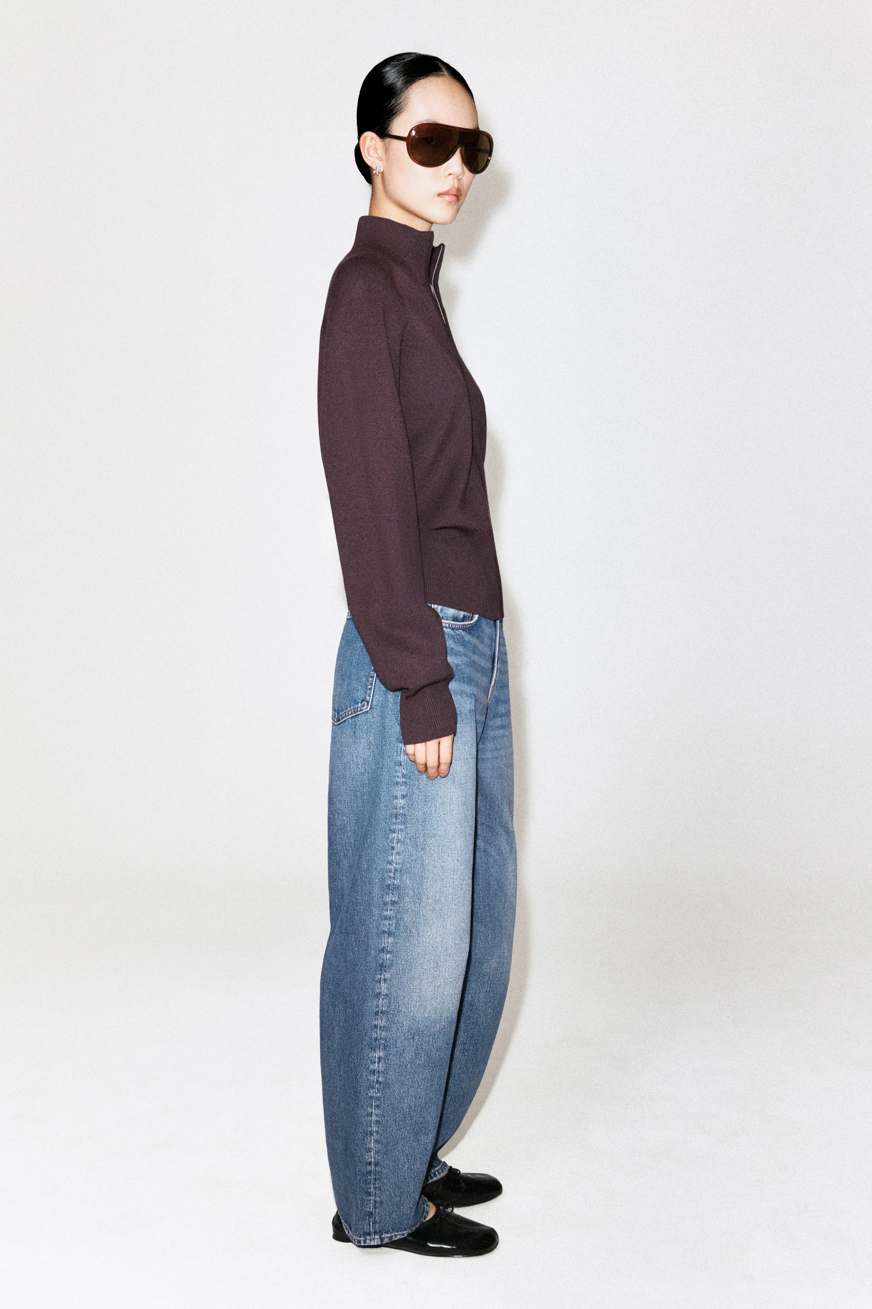 KNITTED FUNNEL-NECK ZIP-UP JACKET - 5