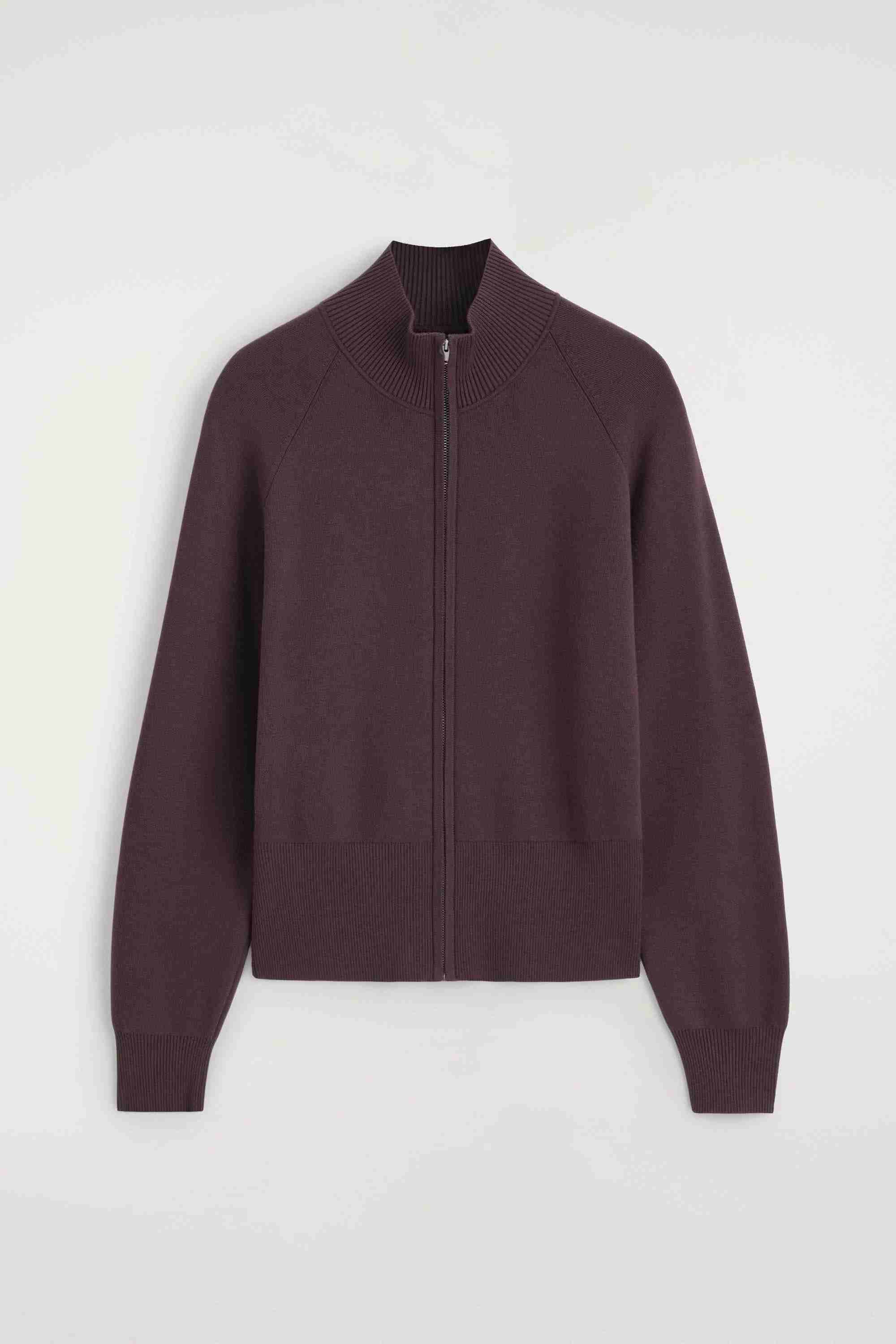 KNITTED FUNNEL-NECK ZIP-UP JACKET - 7