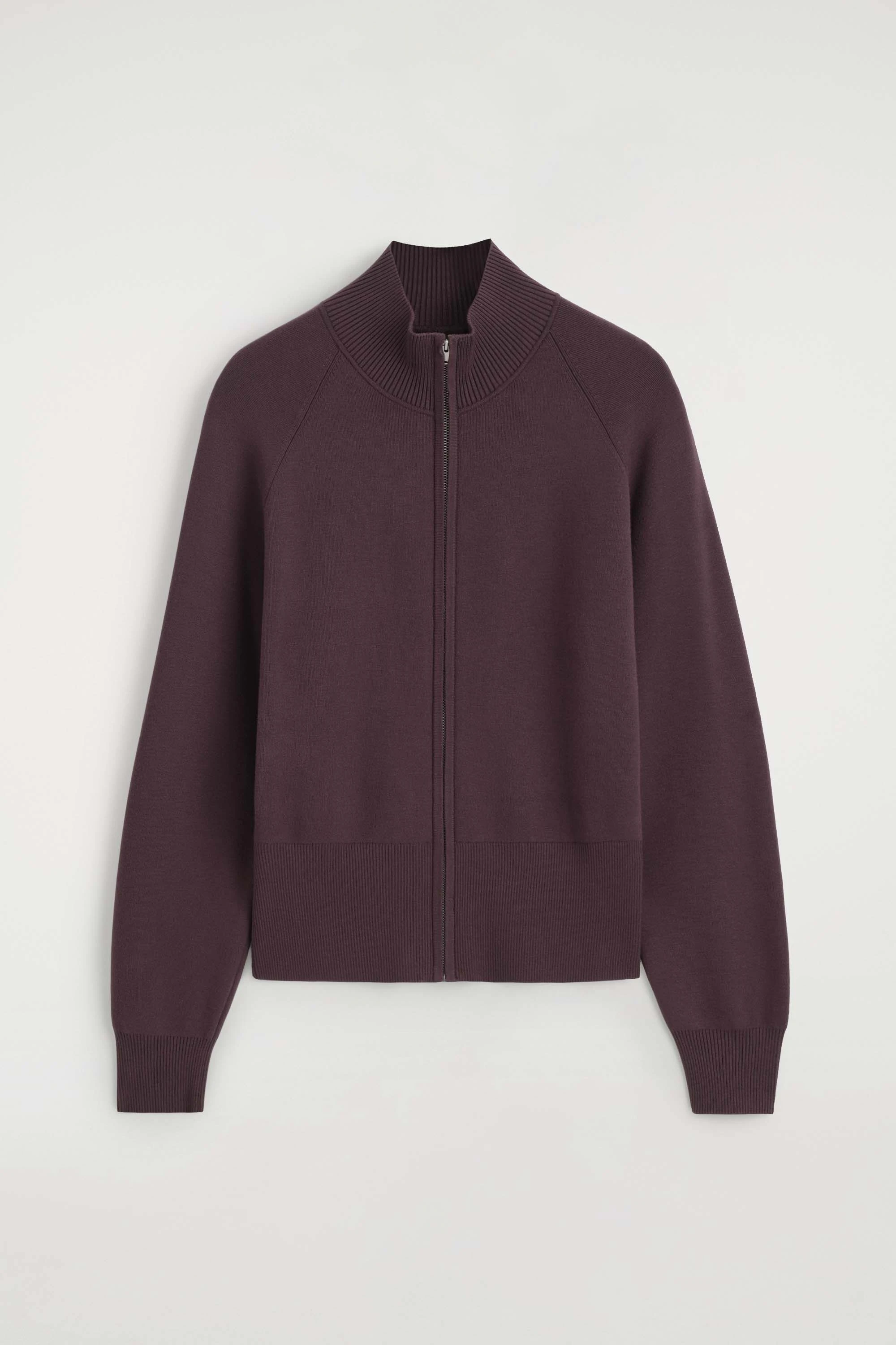 KNITTED FUNNEL-NECK ZIP-UP JACKET - 7