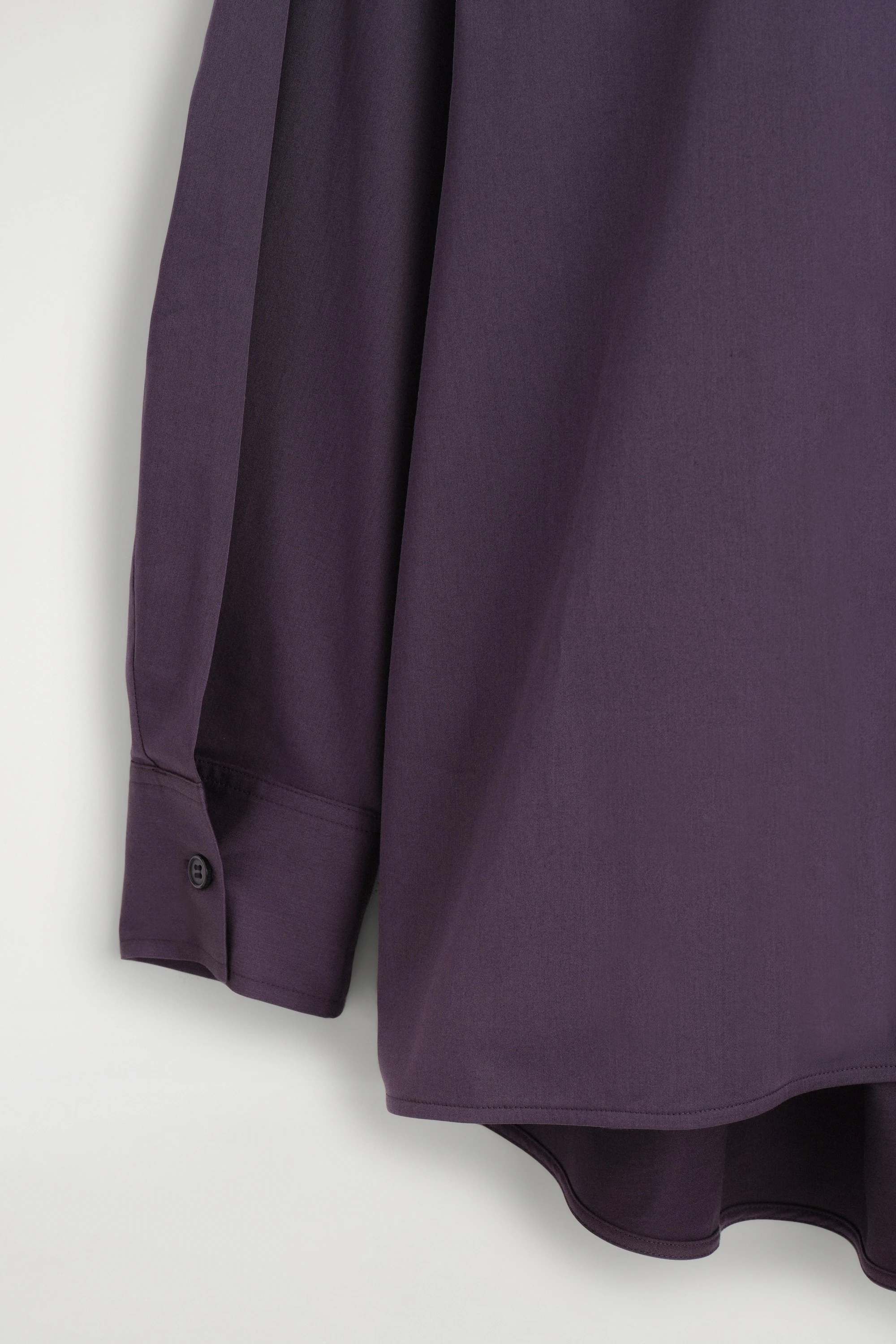 OVERSIZED FOLDED-COLLAR COTTON SHIRT - 8