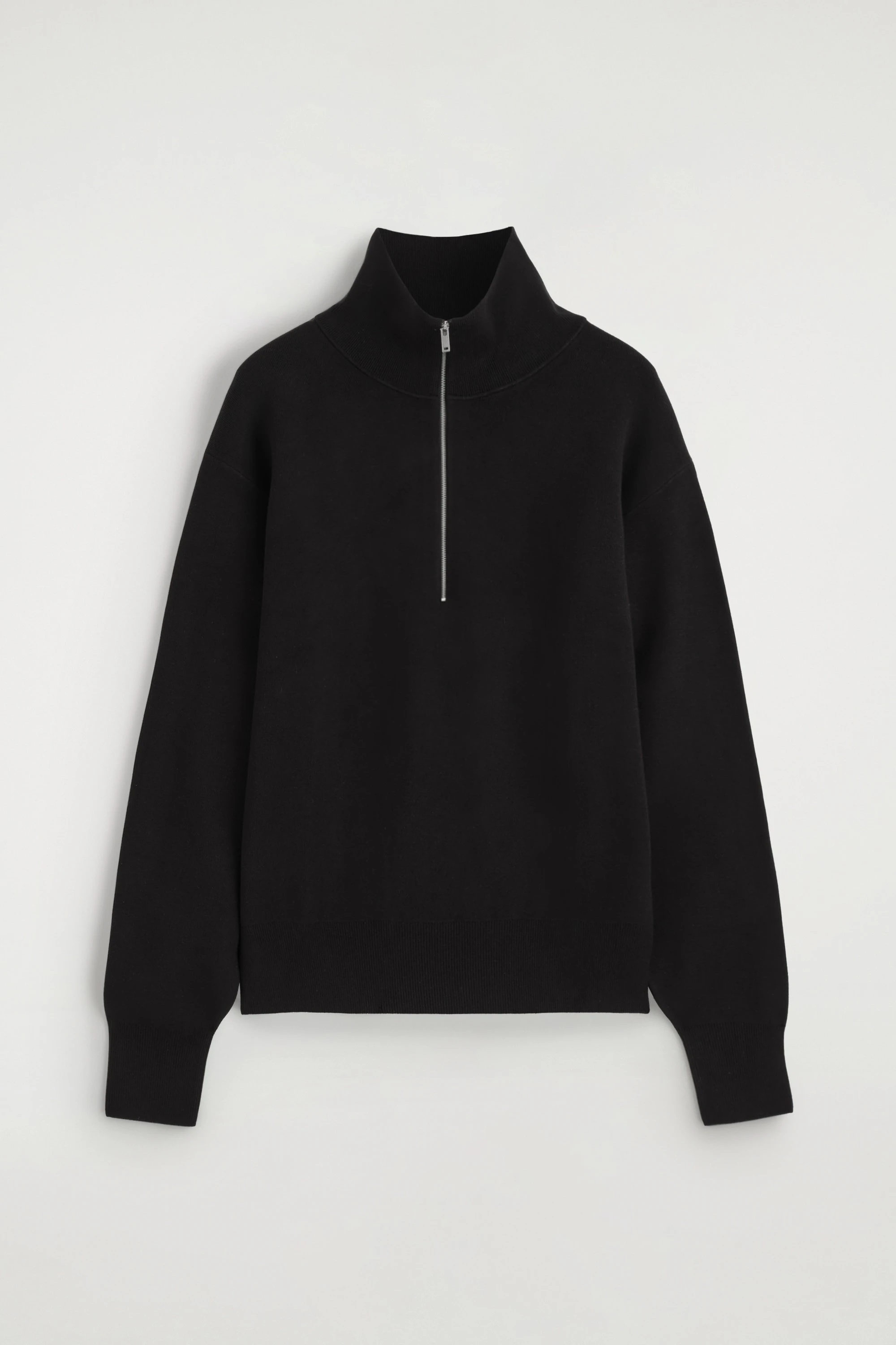 FUNNEL-NECK HALF-ZIP KNITTED JUMPER - 7