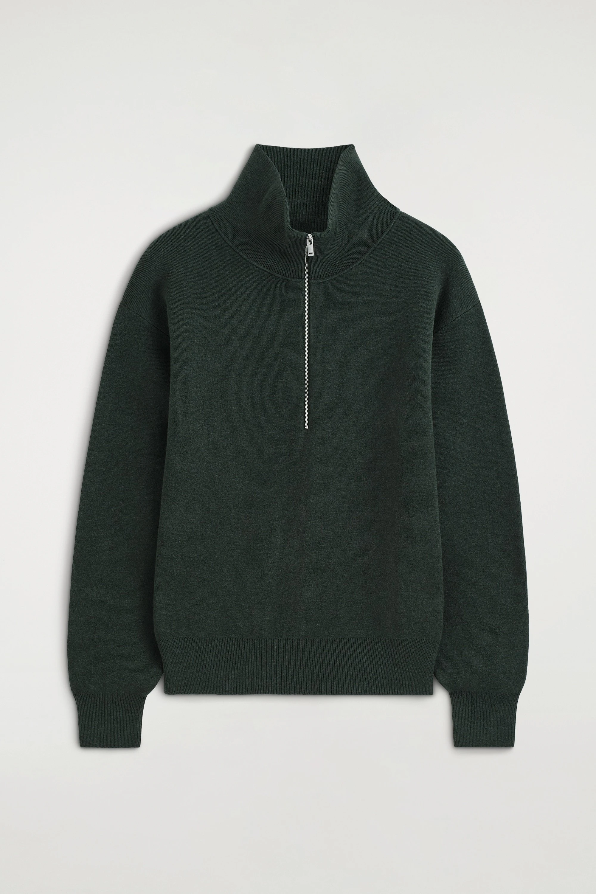 FUNNEL-NECK HALF-ZIP KNITTED JUMPER - 7