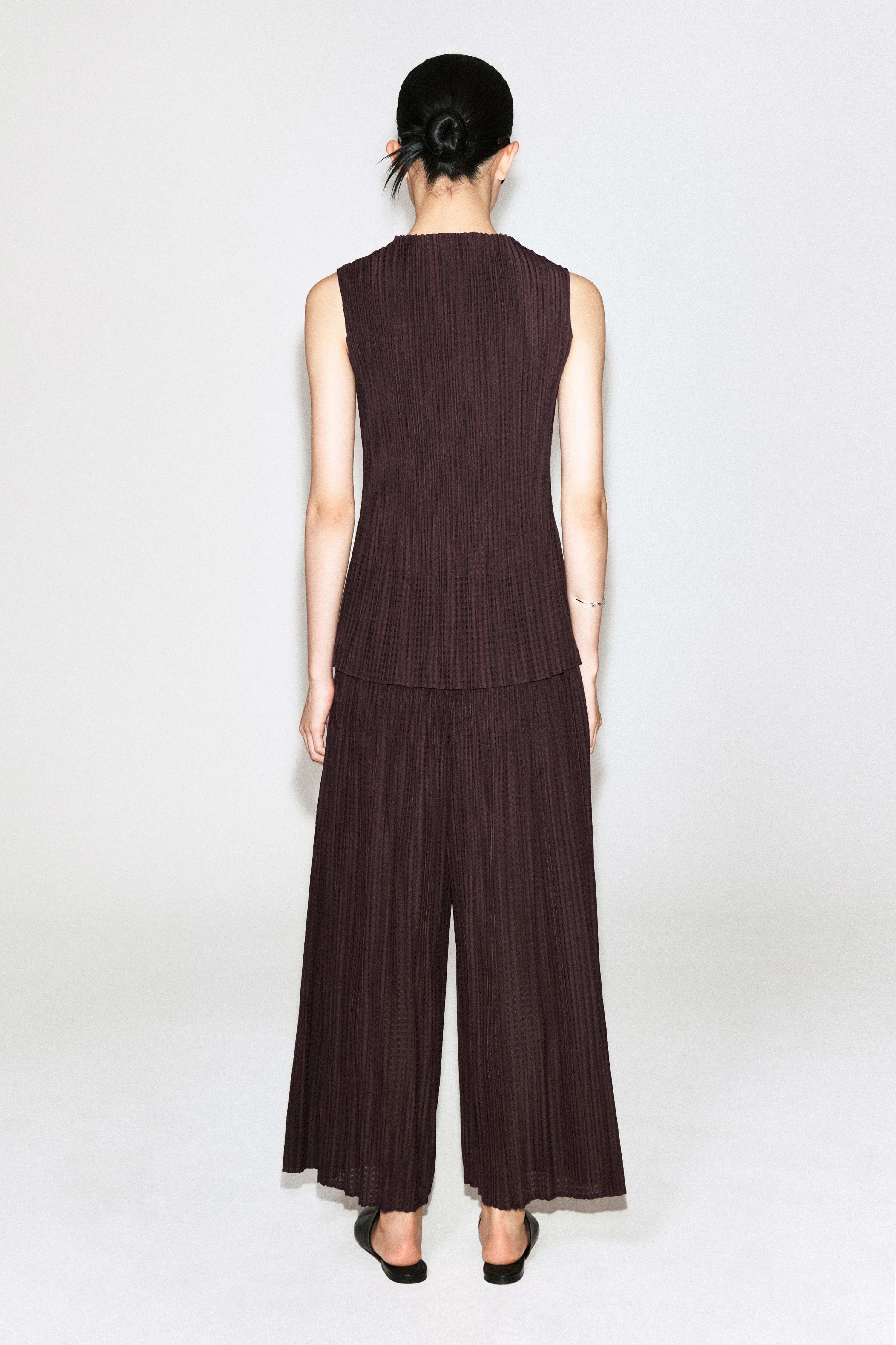 PLEATED JACQUARD CULOTTES - 2