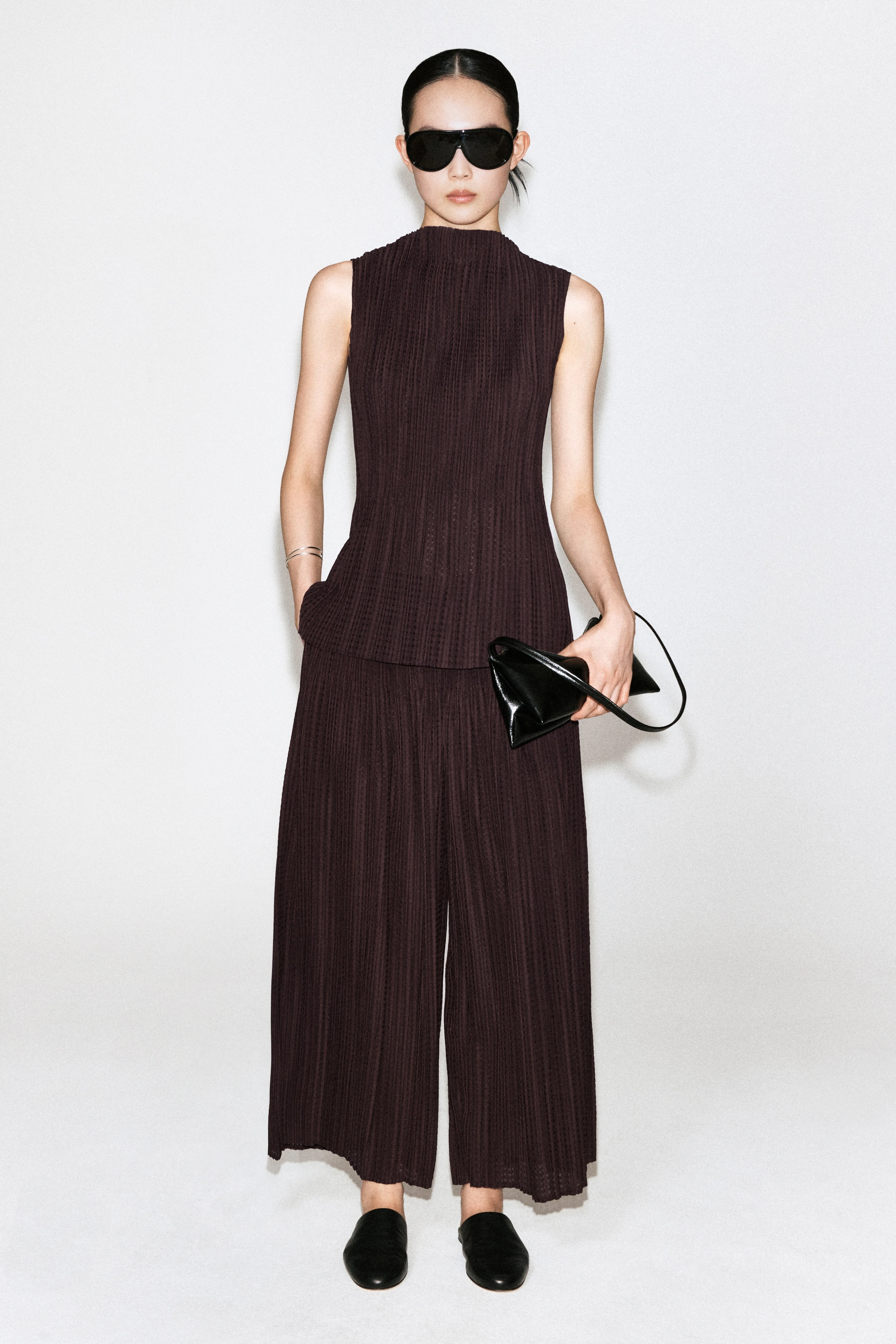 PLEATED JACQUARD CULOTTES - 3