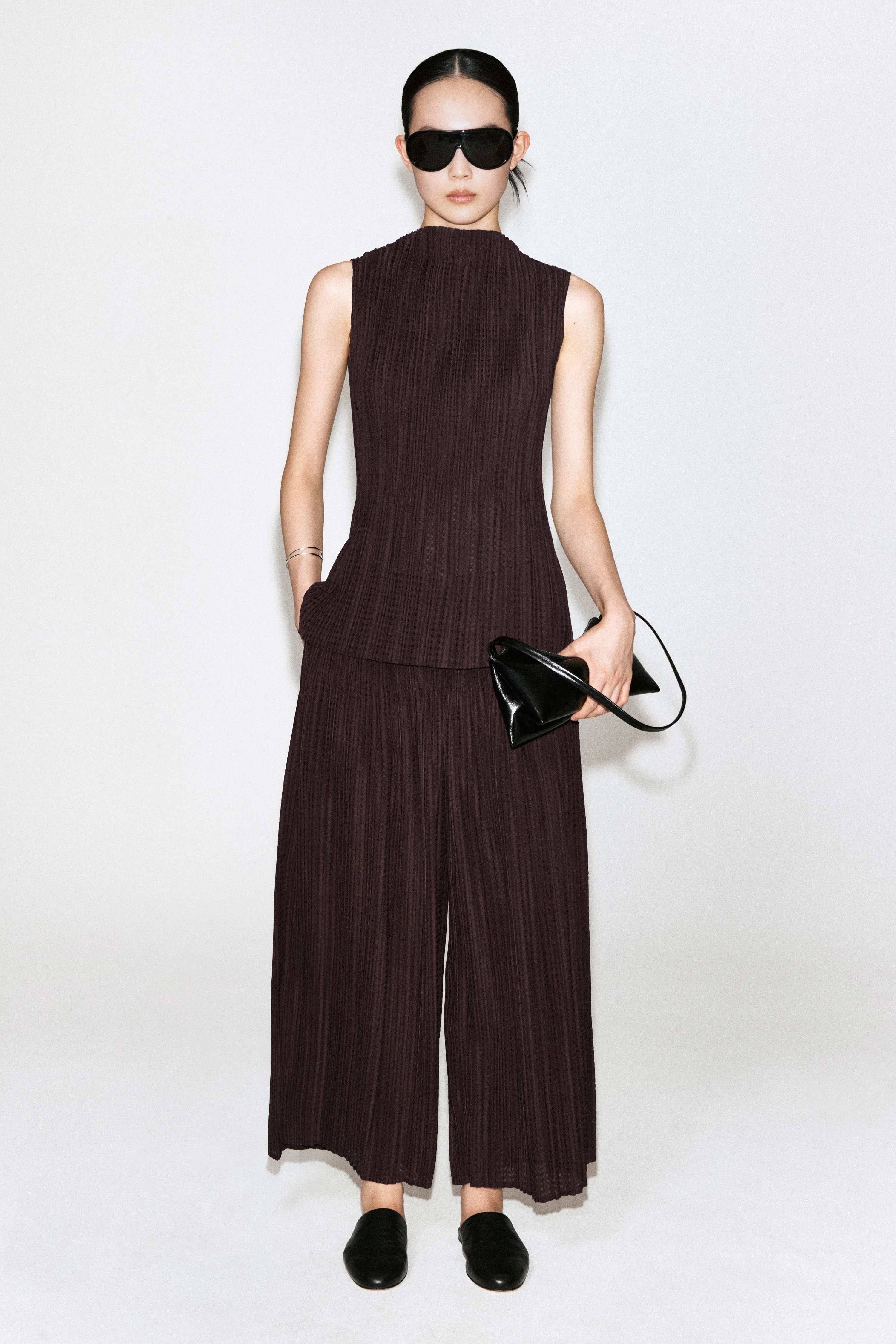 PLEATED JACQUARD CULOTTES - 3