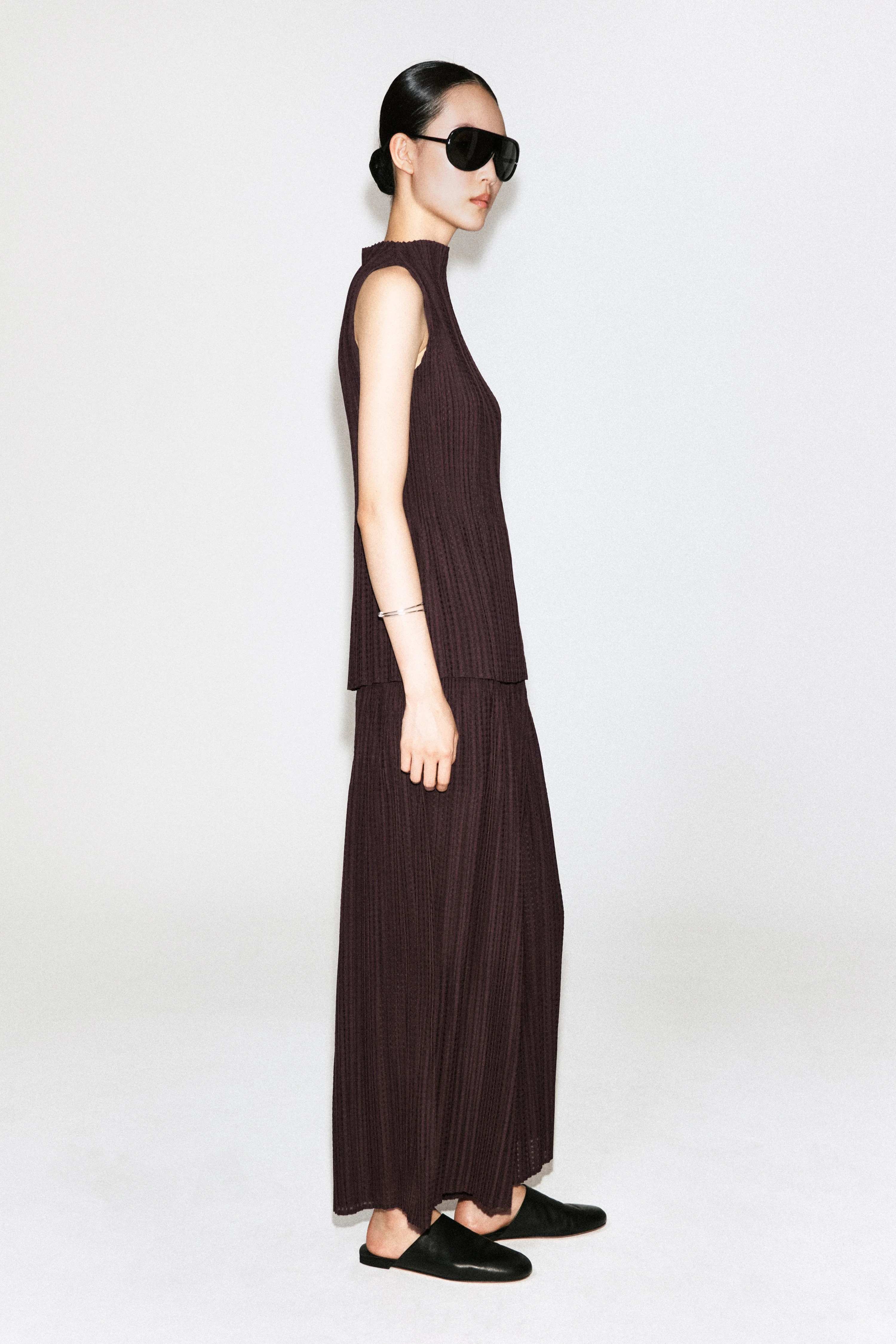 PLEATED JACQUARD CULOTTES - 4