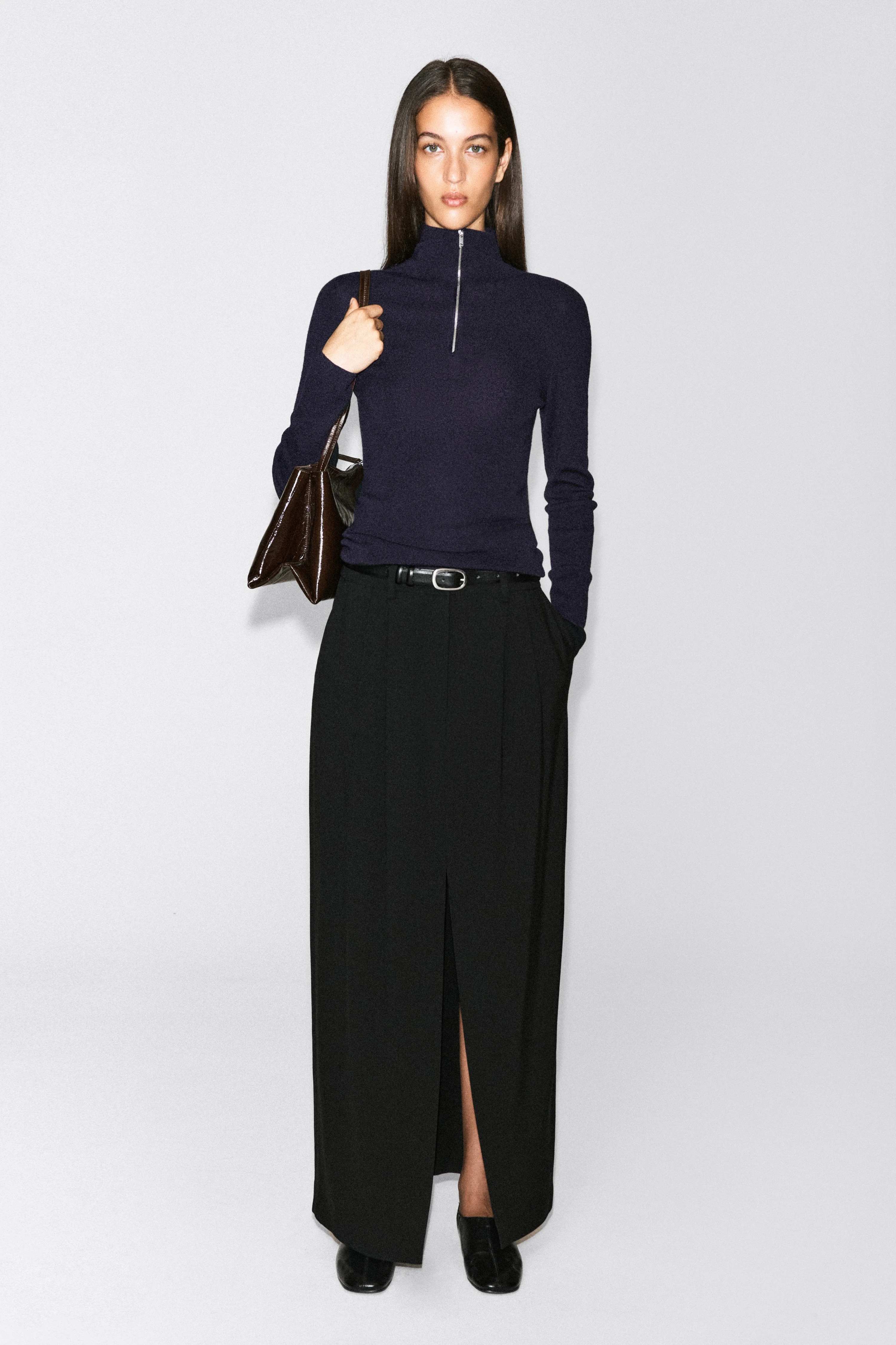 SEAMLESS MERINO WOOL ZIP-UP TOP - 3