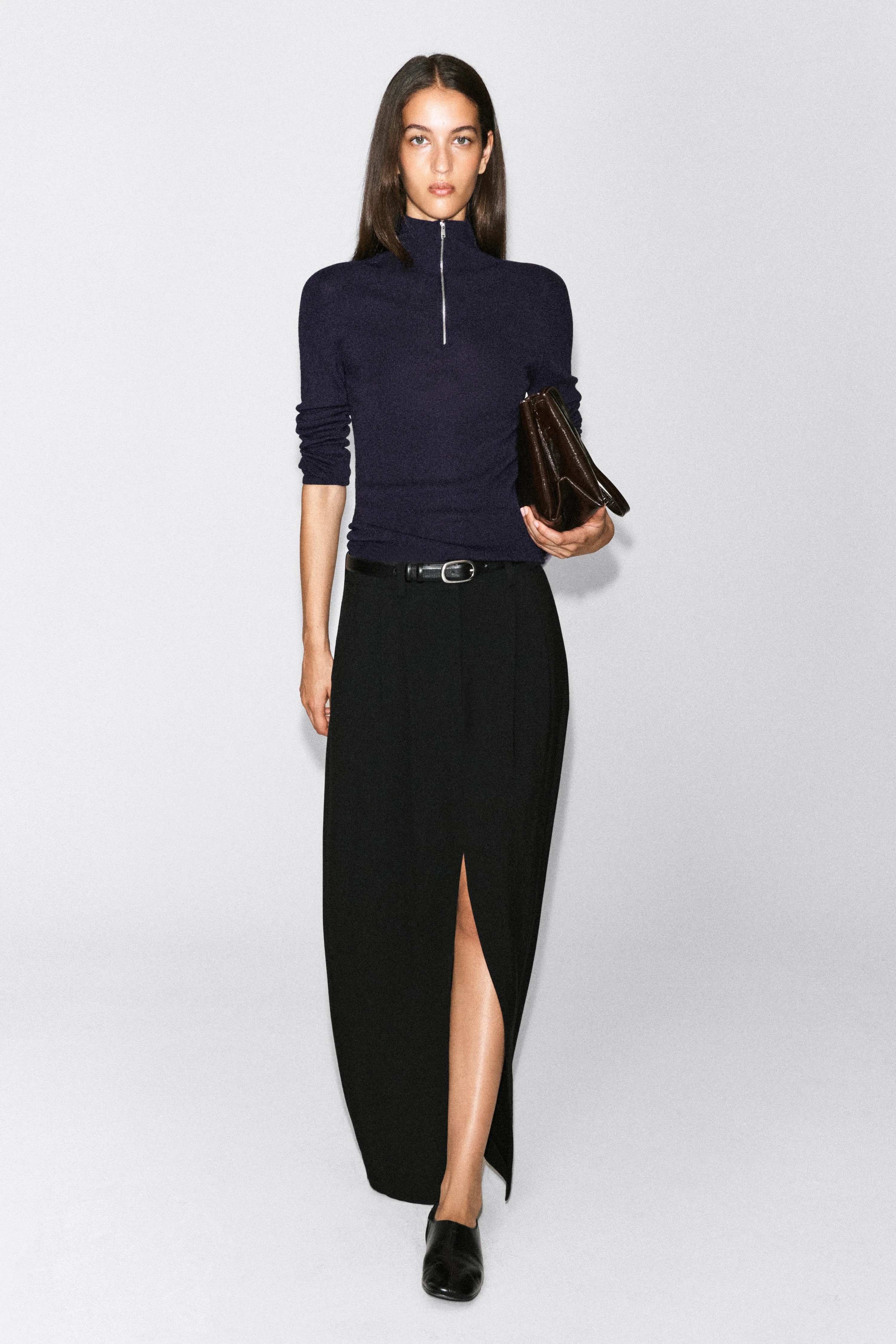 SEAMLESS MERINO WOOL ZIP-UP TOP - 4