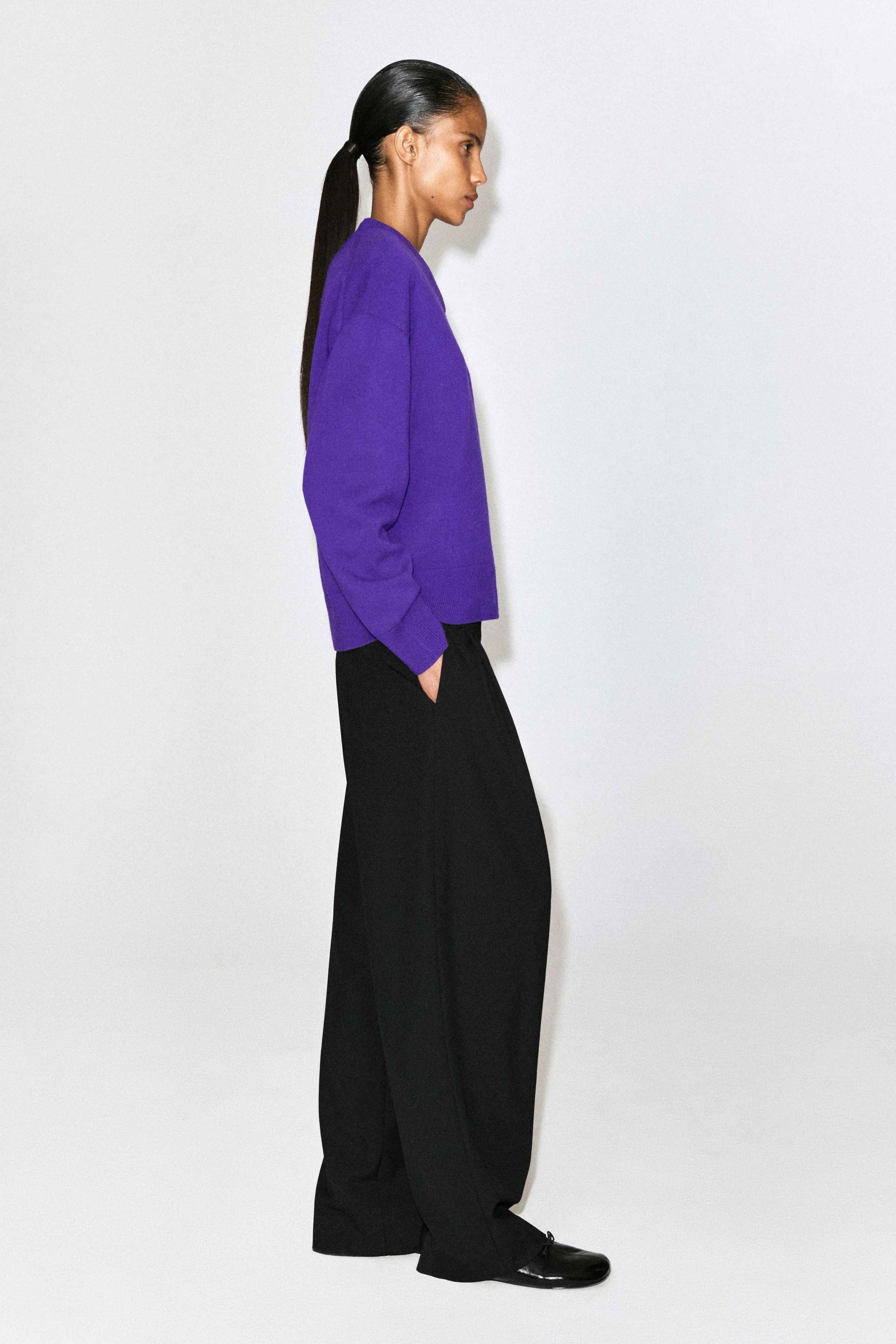 MERINO WOOL LAYERED V-NECK JUMPER - 5