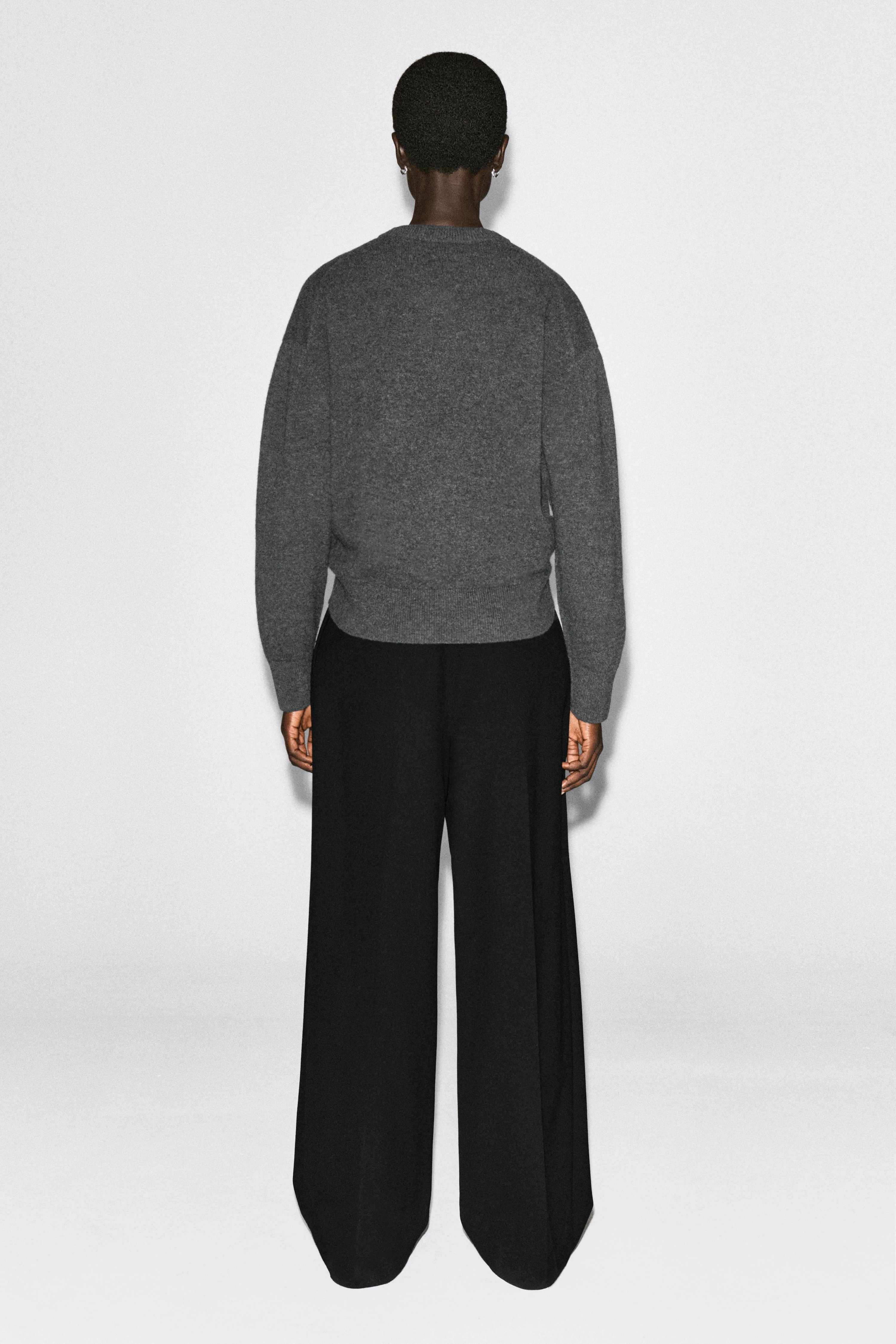 MERINO WOOL LAYERED V-NECK JUMPER - 2
