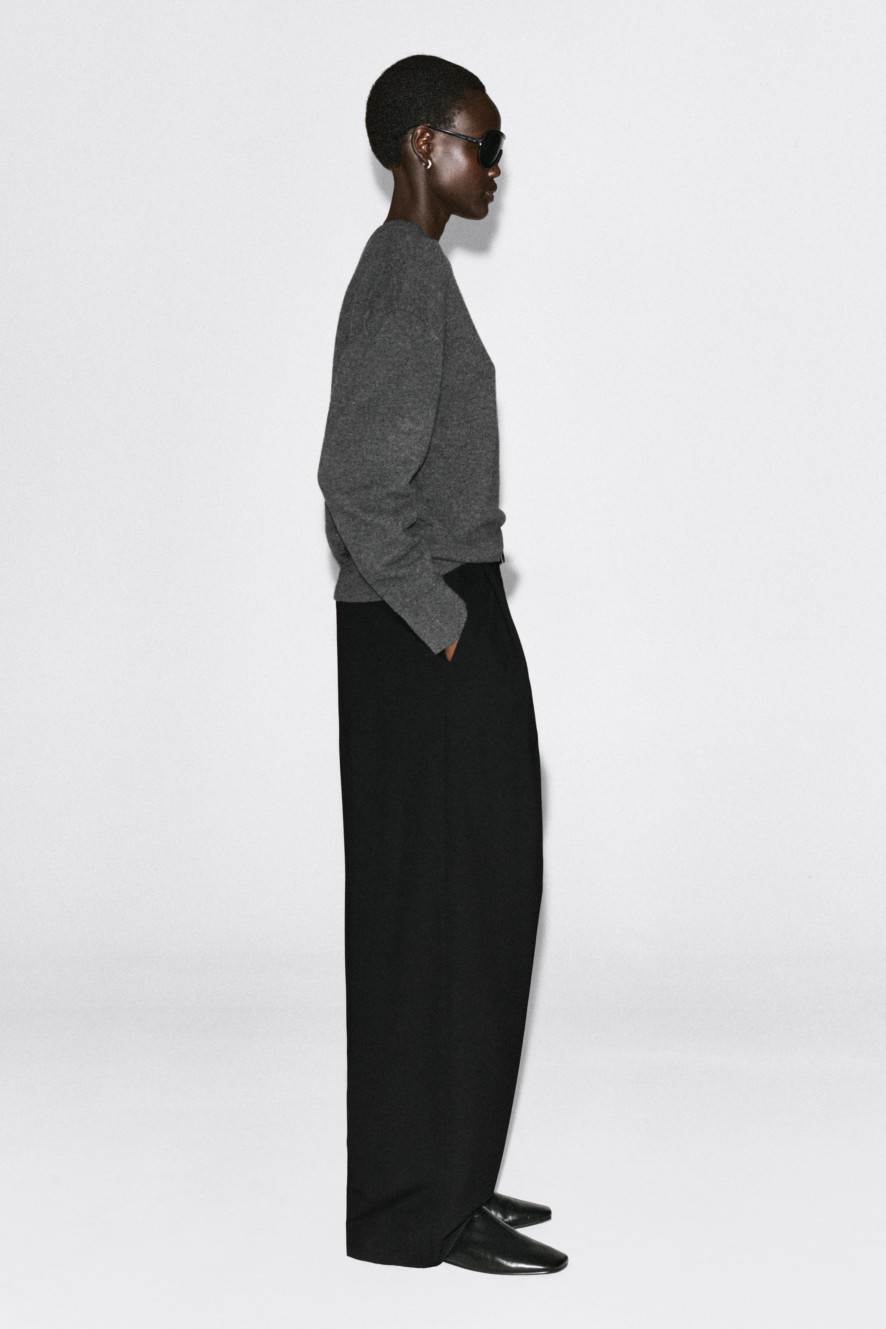 MERINO WOOL LAYERED V-NECK JUMPER - 5