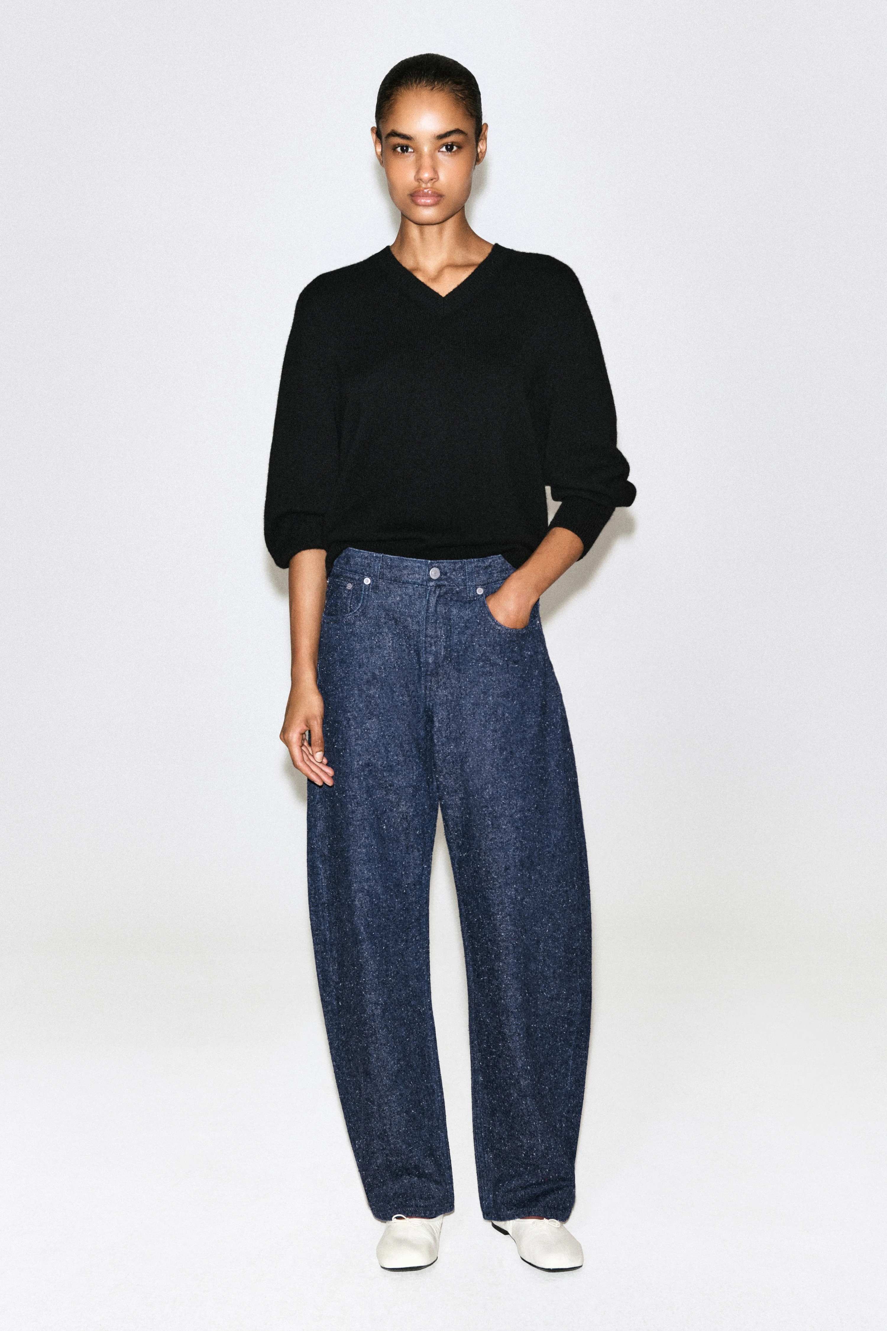 INLET BOUCLÉ CURVED-LEG JEANS - 1