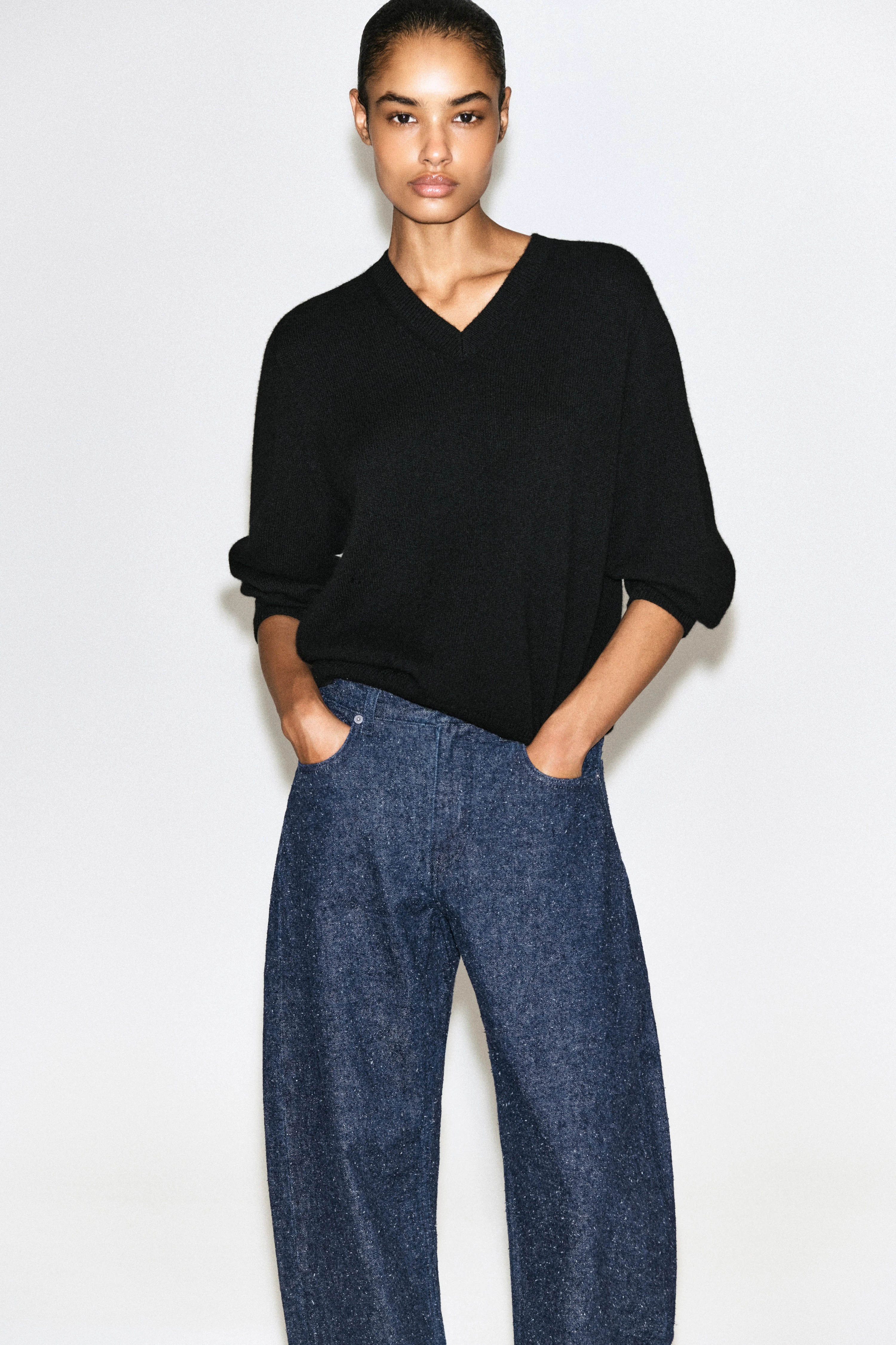 INLET BOUCLÉ CURVED-LEG JEANS - 3