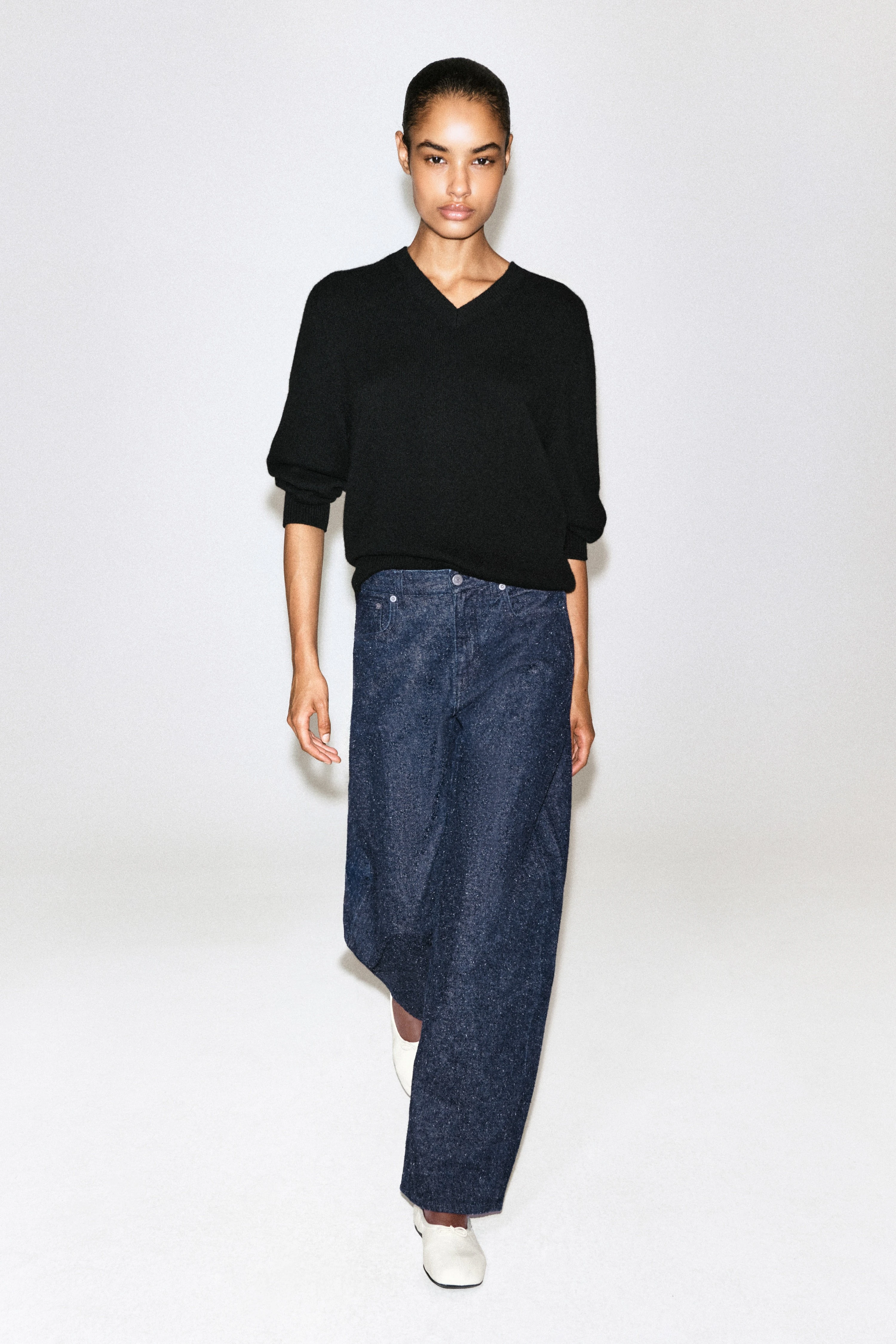 INLET BOUCLÉ CURVED-LEG JEANS - 4