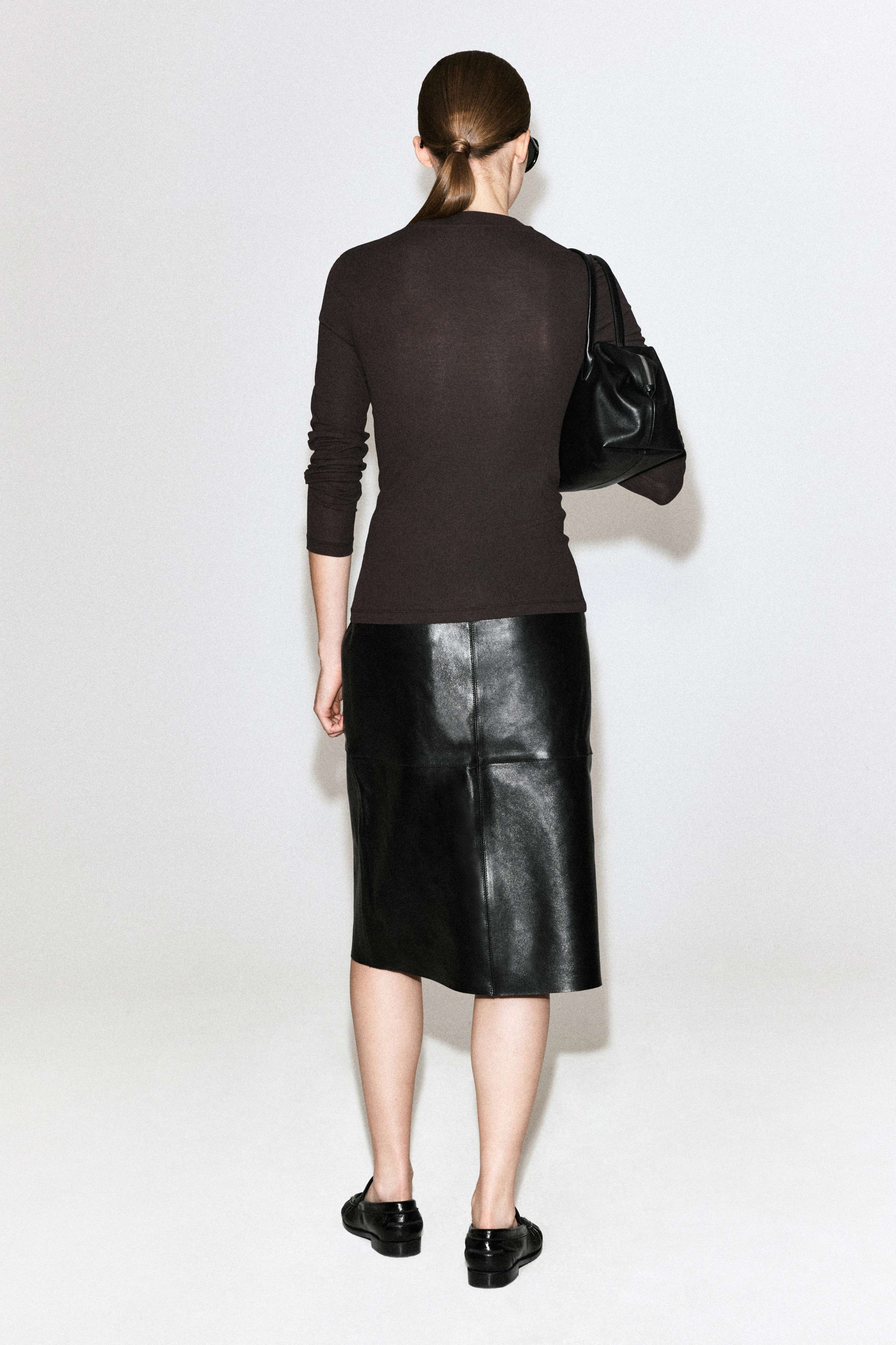 CREPE-JERSEY LONG-SLEEVED T-SHIRT - 2