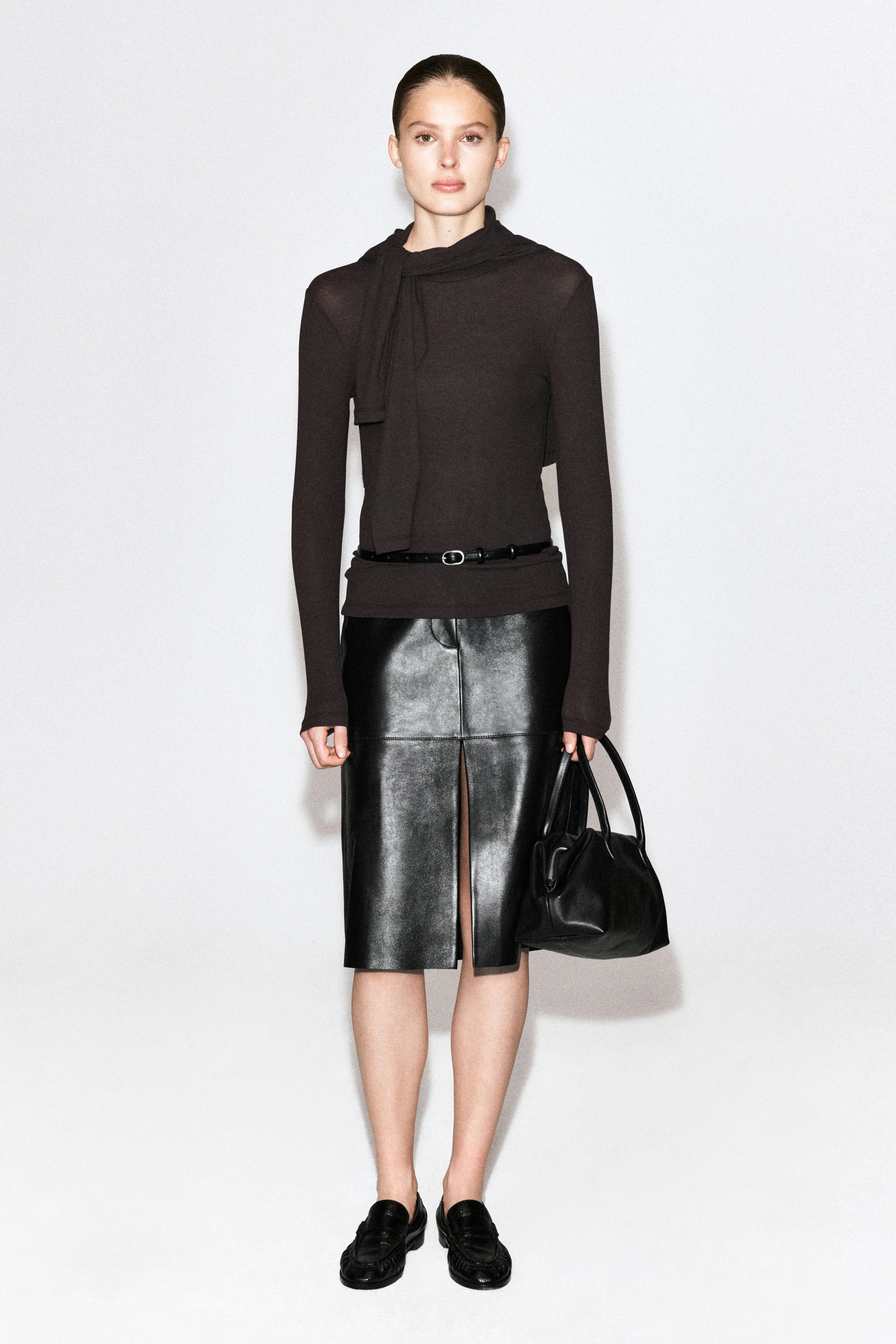 CREPE-JERSEY LONG-SLEEVED T-SHIRT - 4