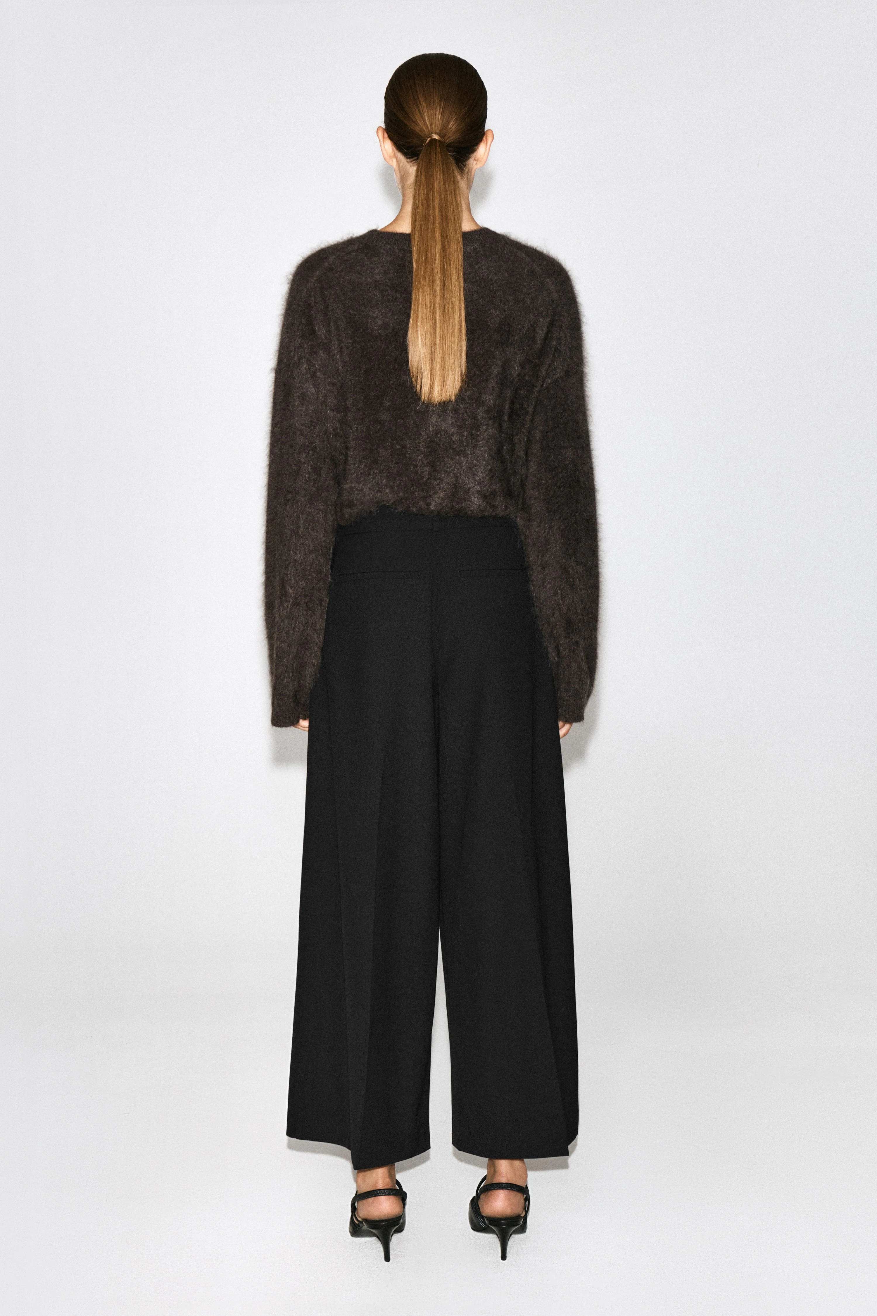 PLEATED WOOL-BLEND WIDE-LEG TROUSERS - 2