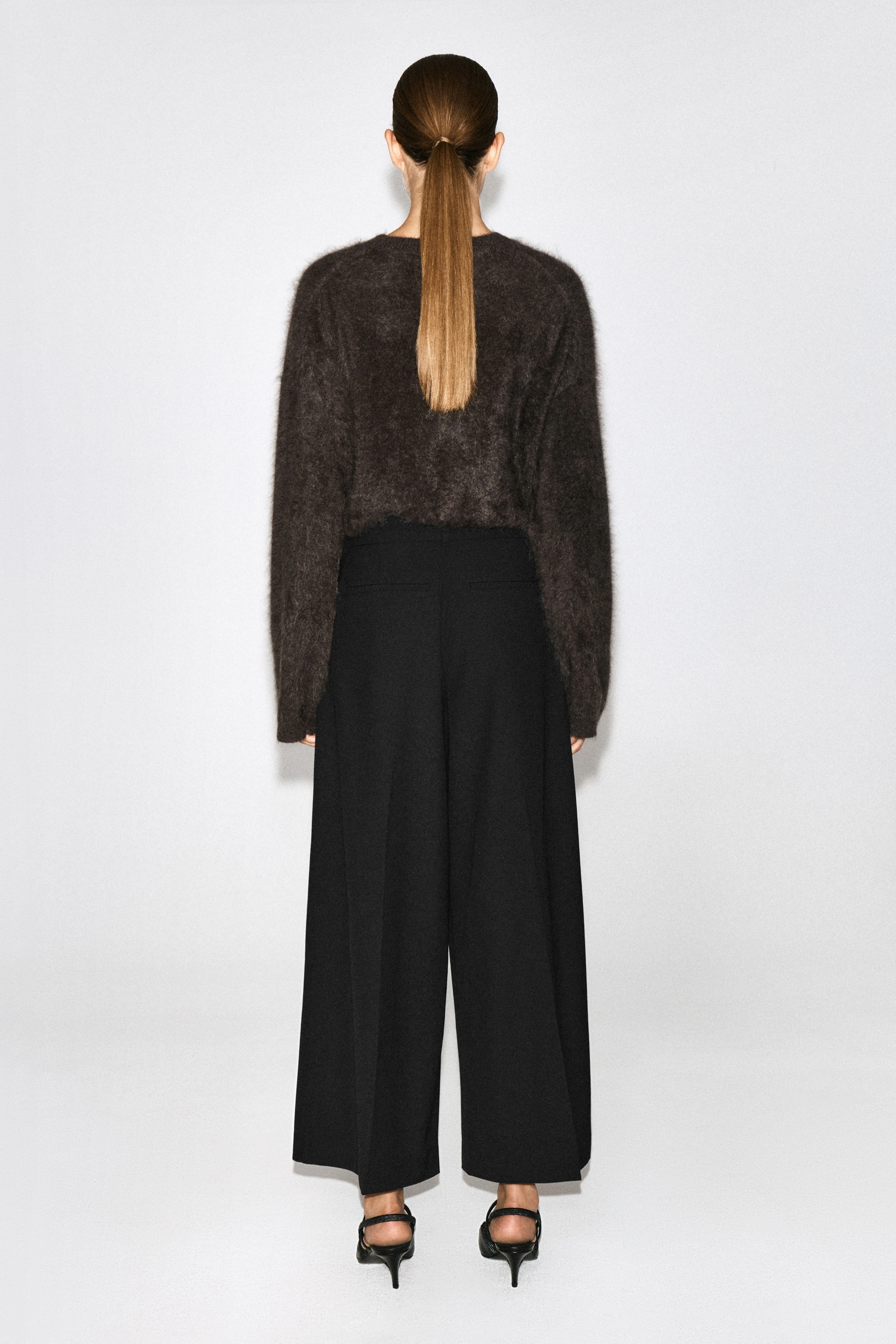 PLEATED WOOL-BLEND WIDE-LEG TROUSERS - 2