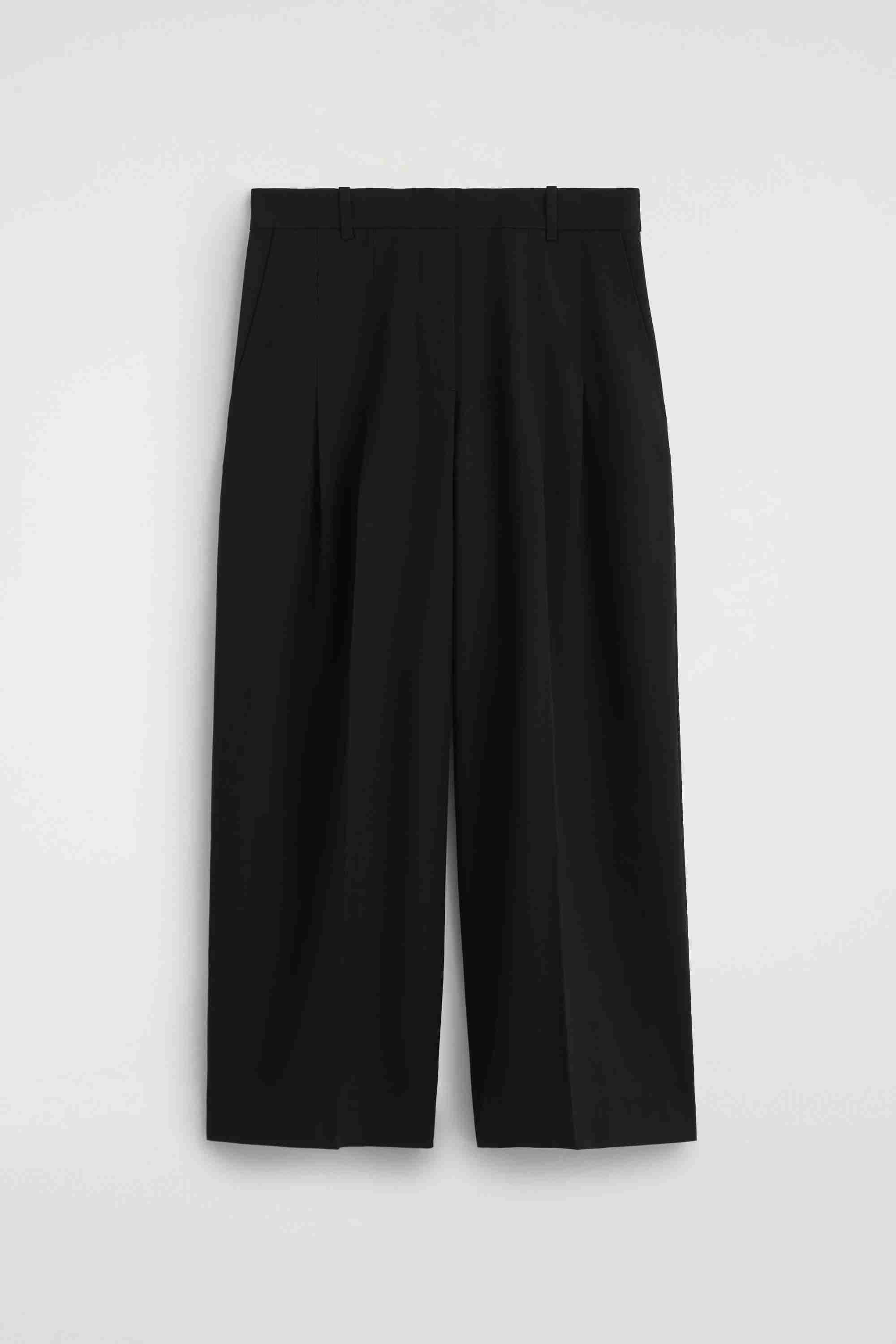 PLEATED WOOL-BLEND WIDE-LEG TROUSERS - 6