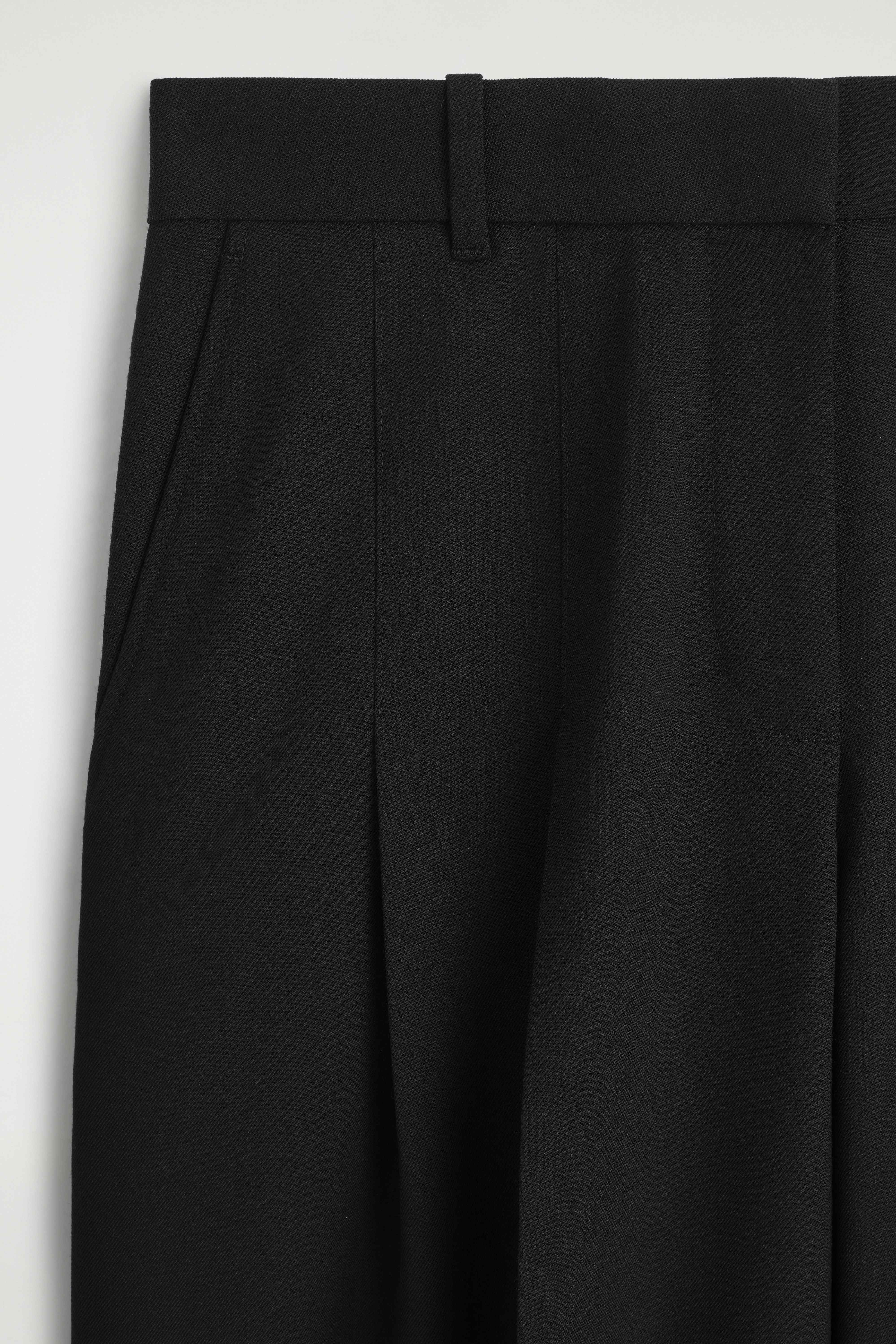 PLEATED WOOL-BLEND WIDE-LEG TROUSERS - 7