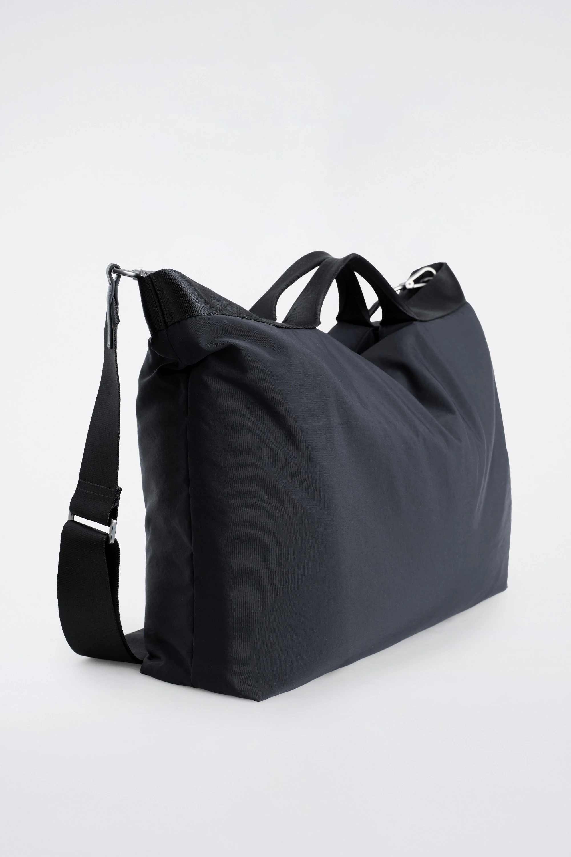 WEBBING-DETAIL TOTE BAG - NYLON