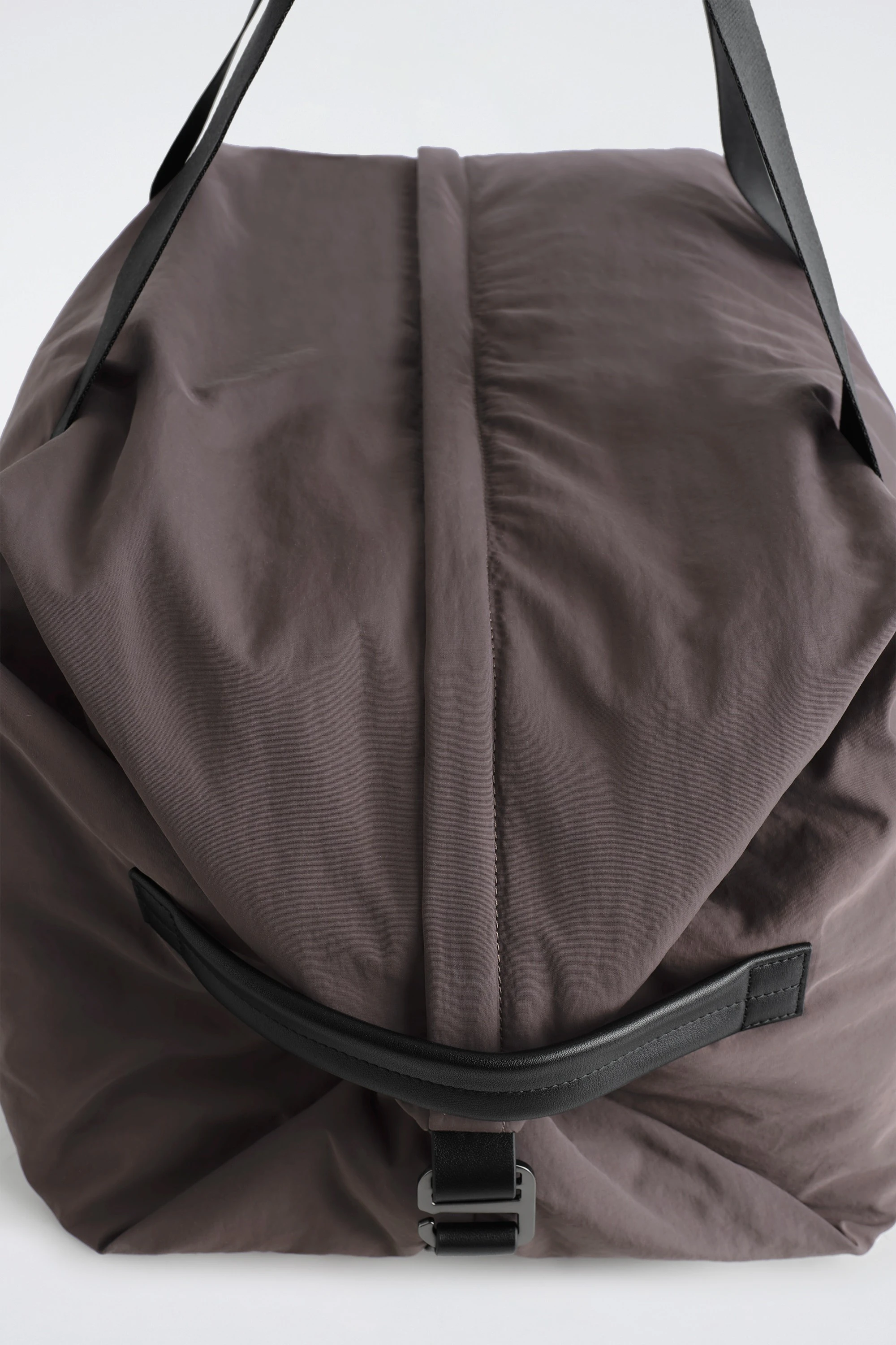 LEATHER-DETAIL DUFFLE BAG - NYLON - 5