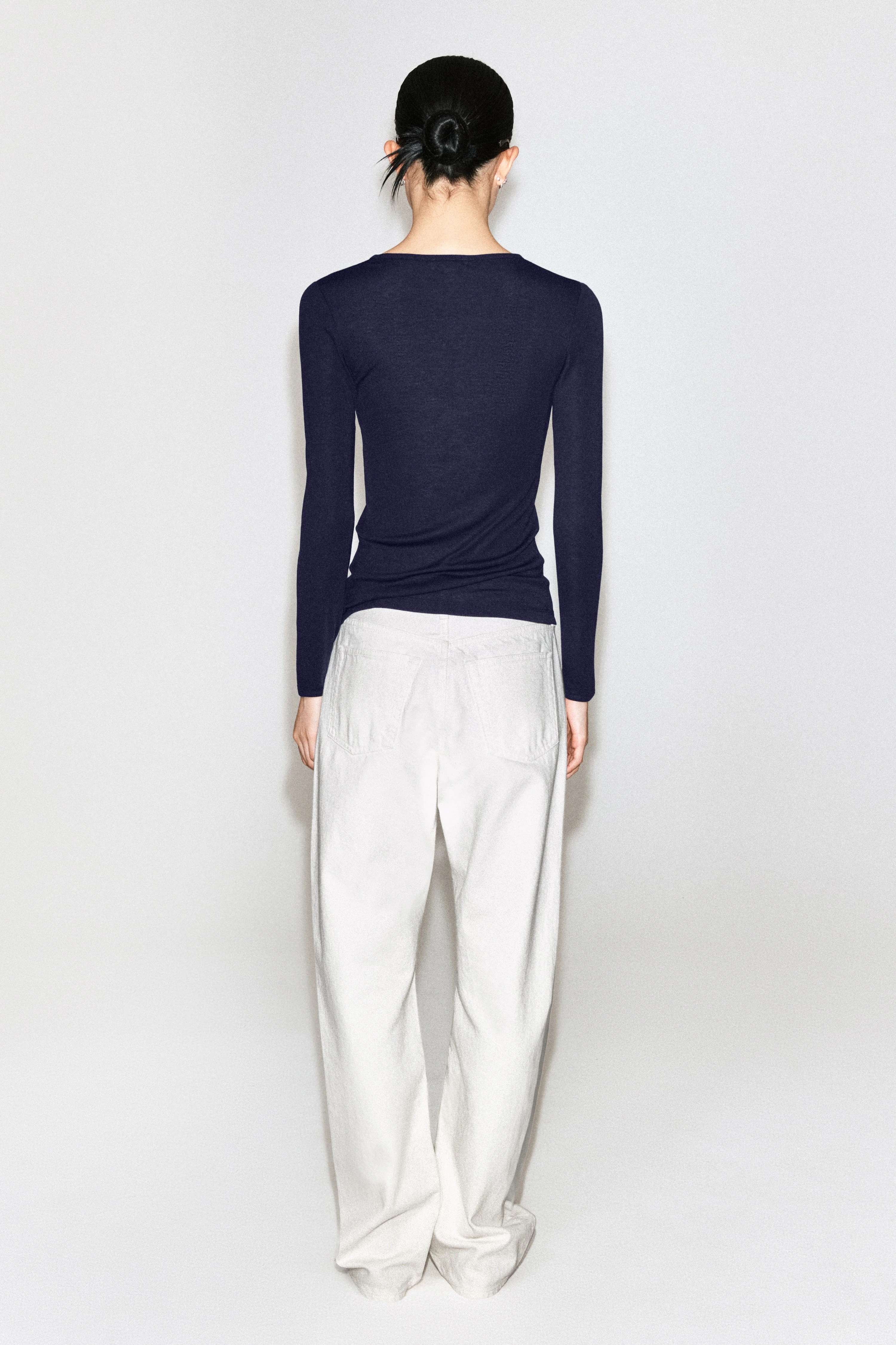 SLIM LYOCELL-MERINO LONG-SLEEVED T-SHIRT - 2