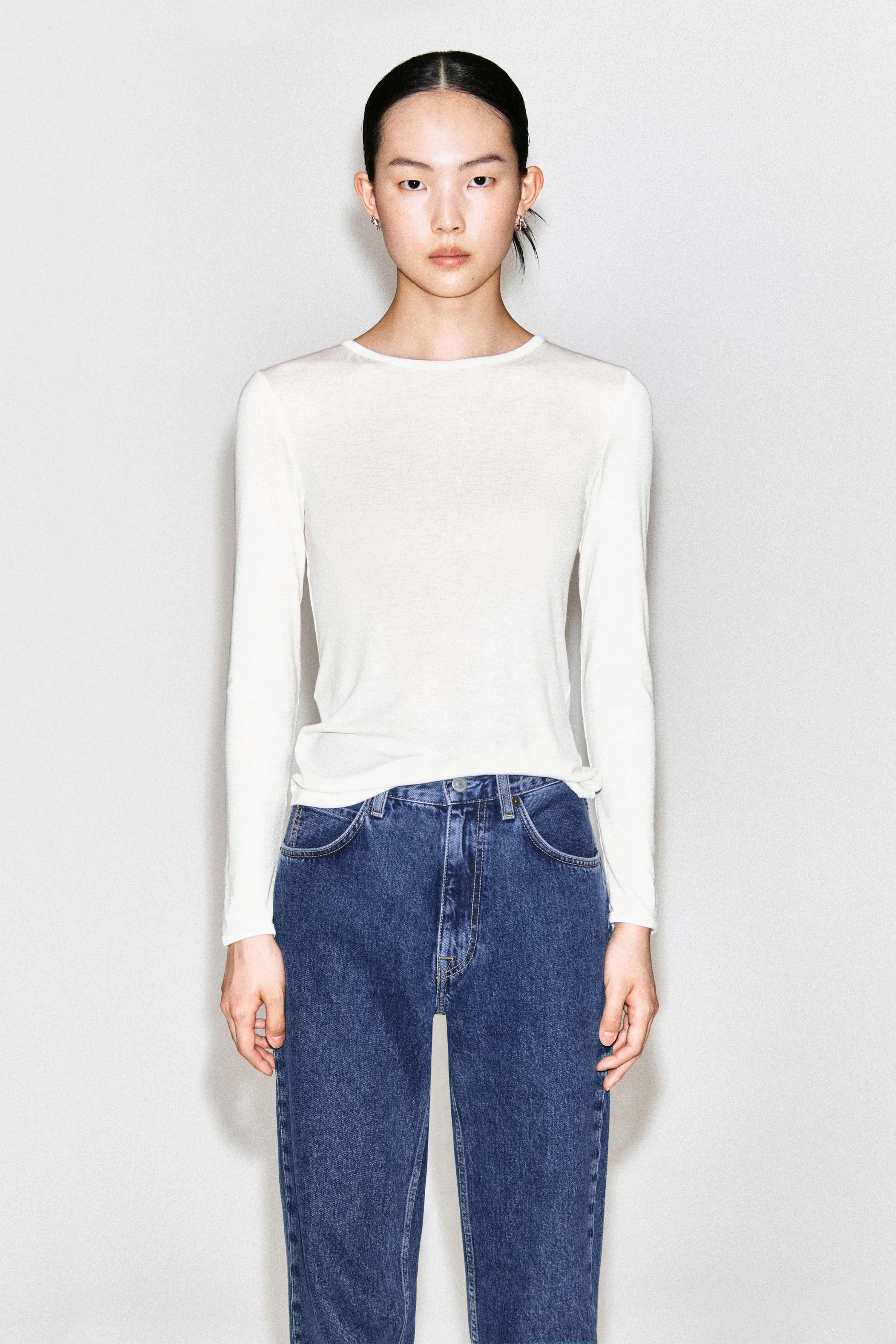 SLIM LYOCELL-MERINO LONG-SLEEVED T-SHIRT - 1