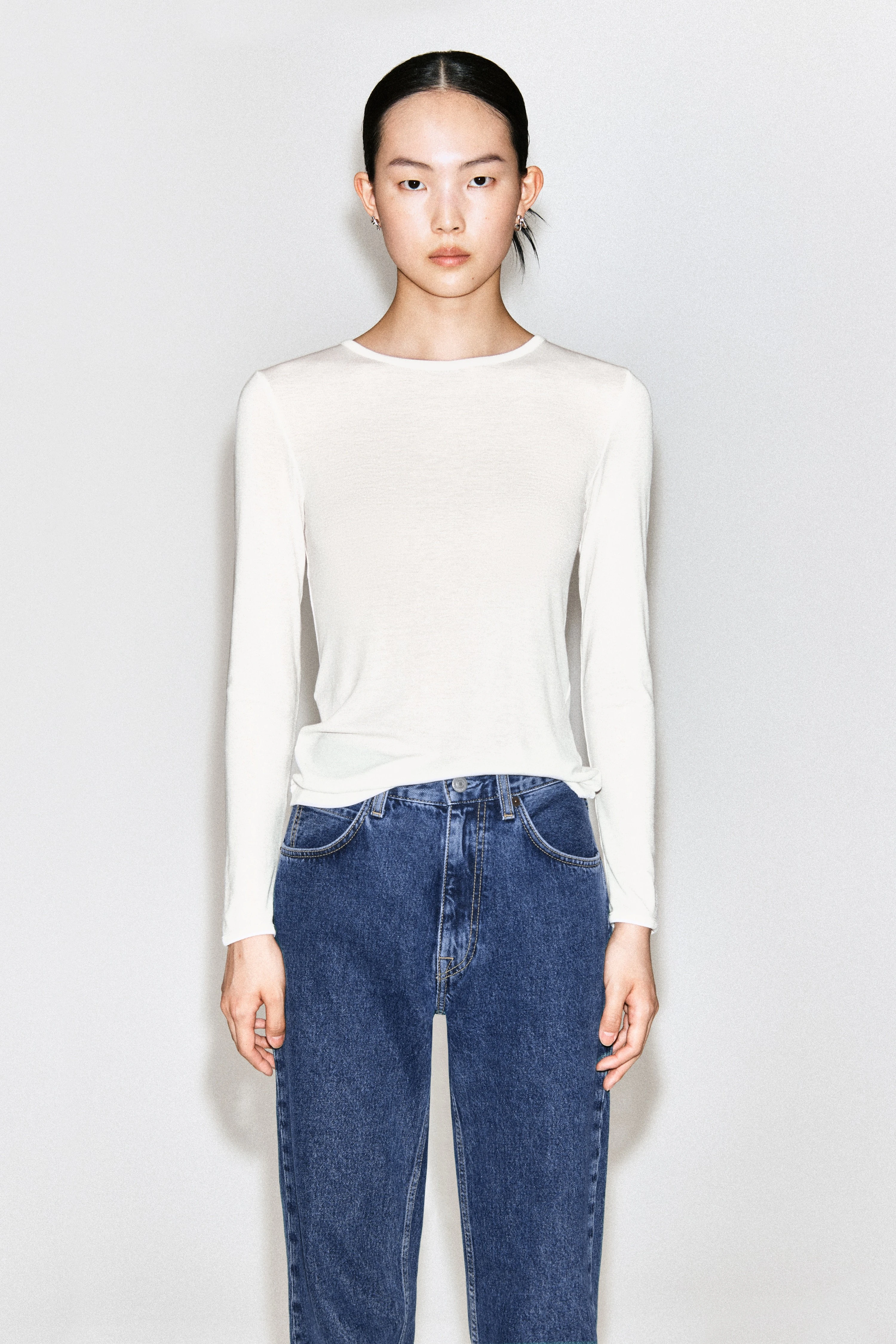 SLIM LYOCELL-MERINO LONG-SLEEVED T-SHIRT - 1