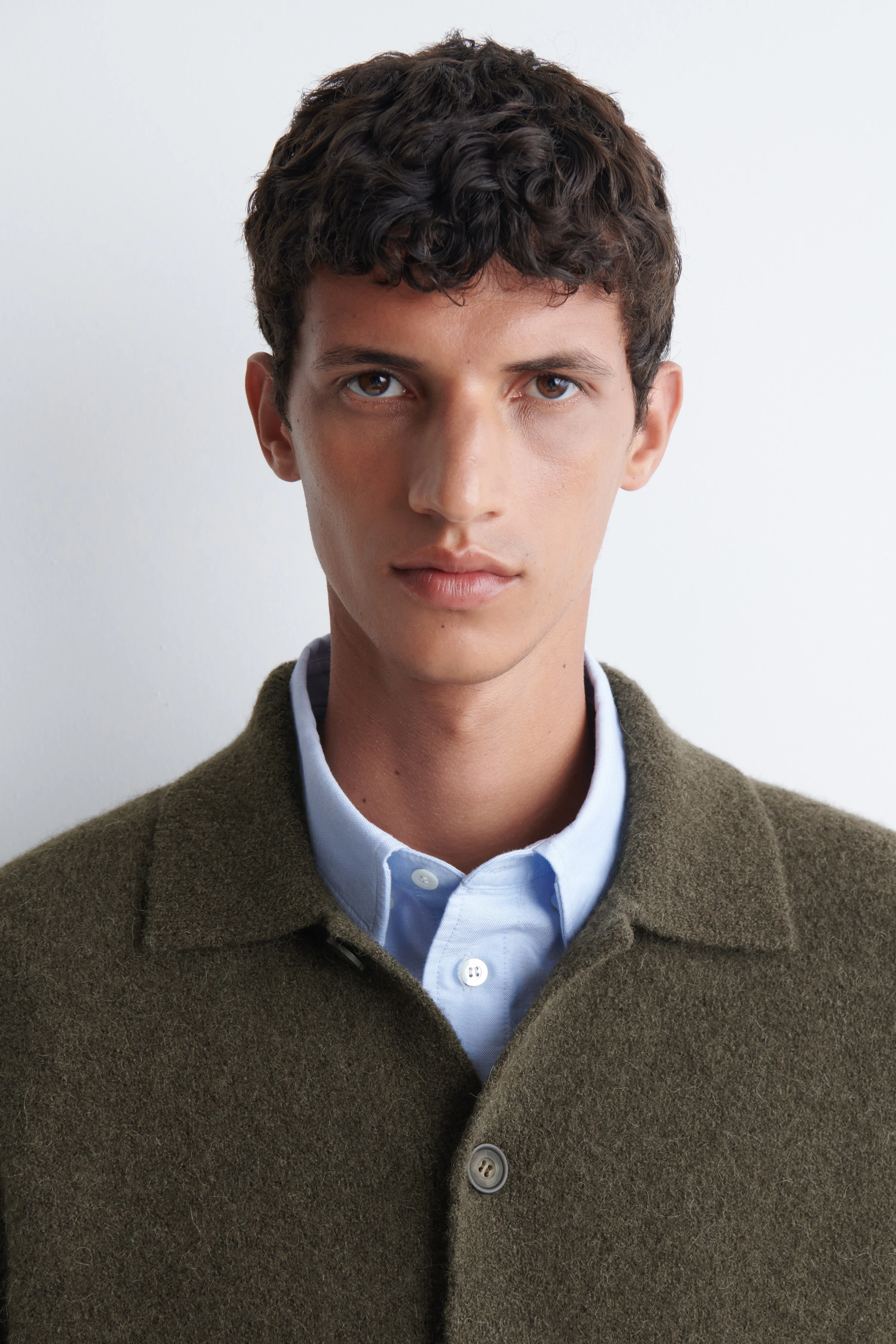 TEXTURED COLLARED CARDIGAN - 5