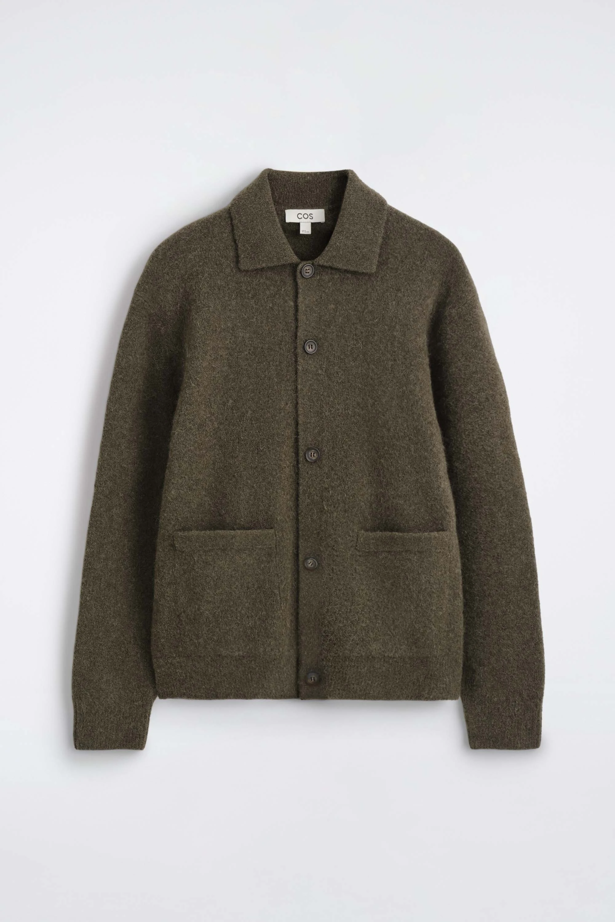 TEXTURED COLLARED CARDIGAN - 6