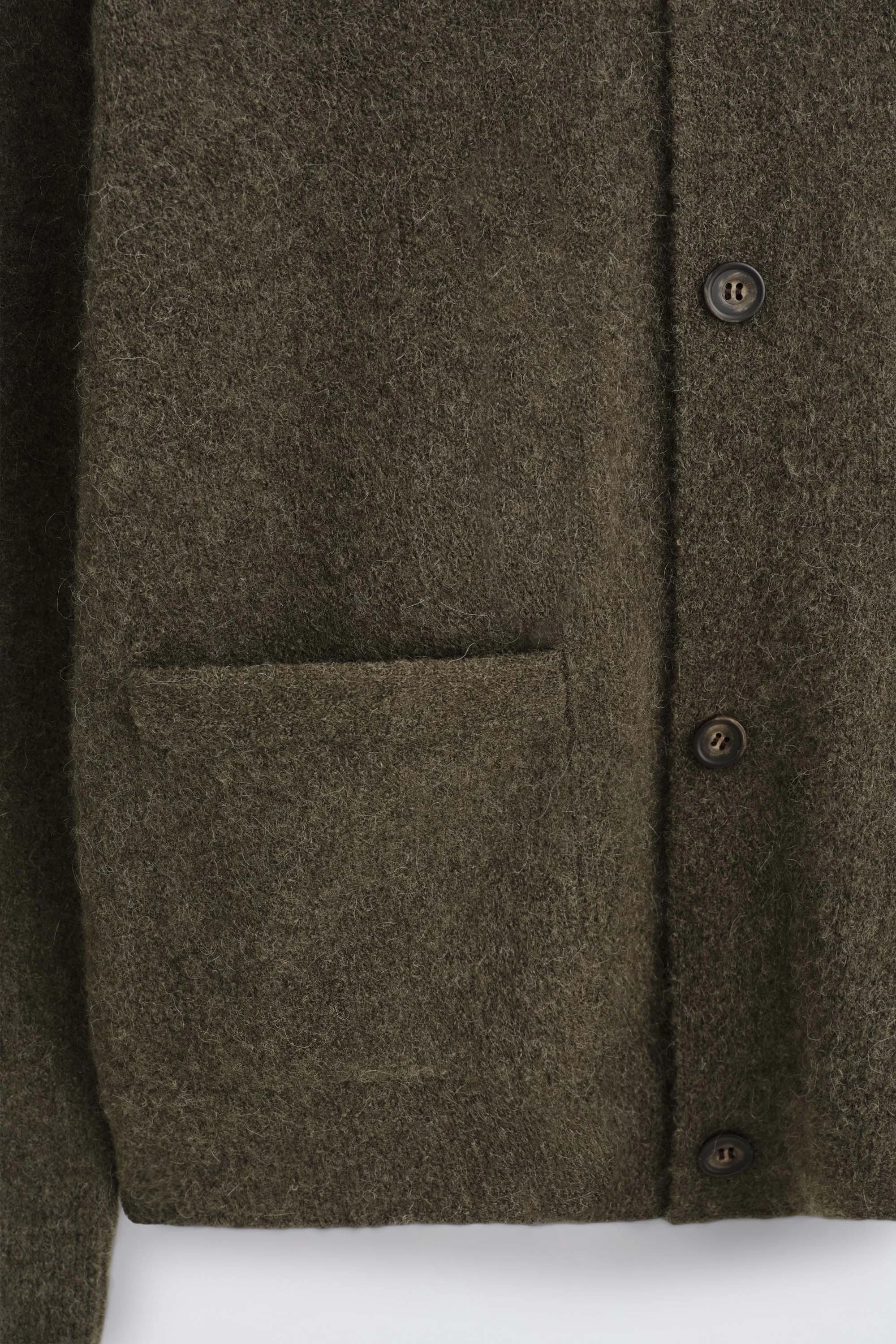 TEXTURED COLLARED CARDIGAN - 7